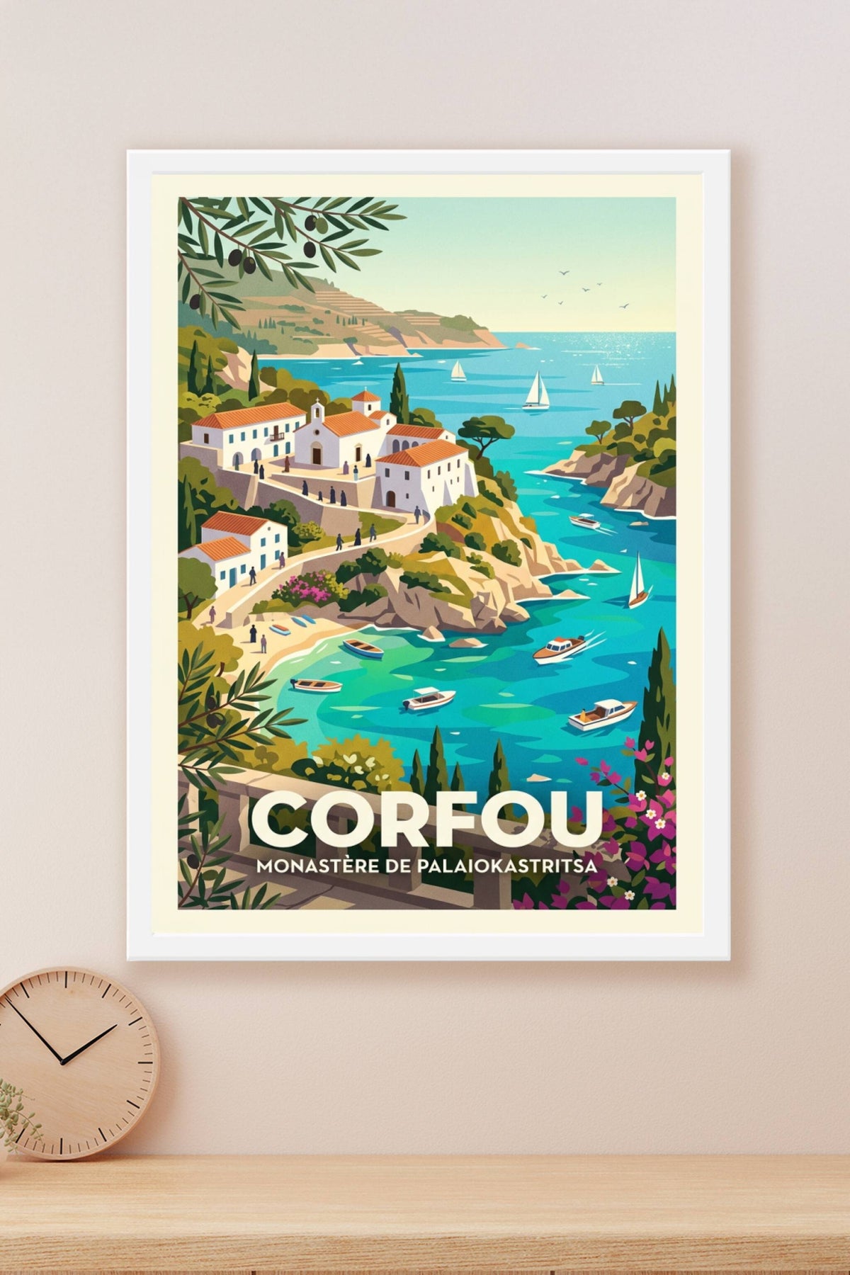 Affiche de Corfou, Monastère de Palaiokastritsa