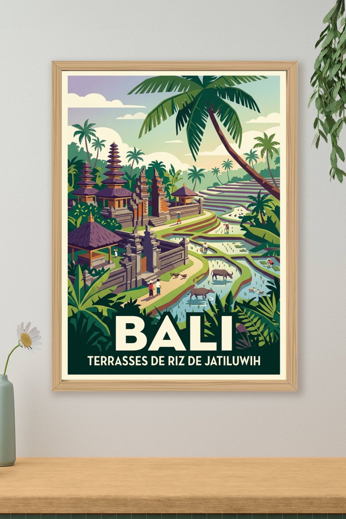 Poster de Bali, terrasses de Jatiluwih
