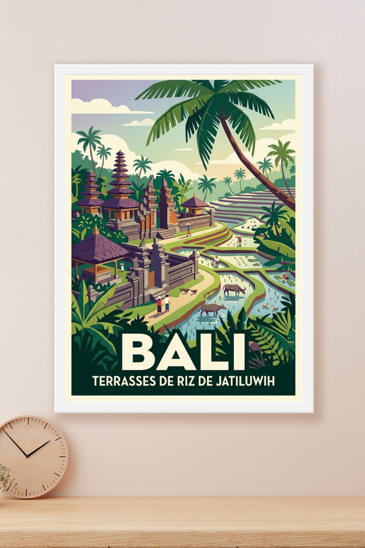 Poster de Bali, terrasses de Jatiluwih