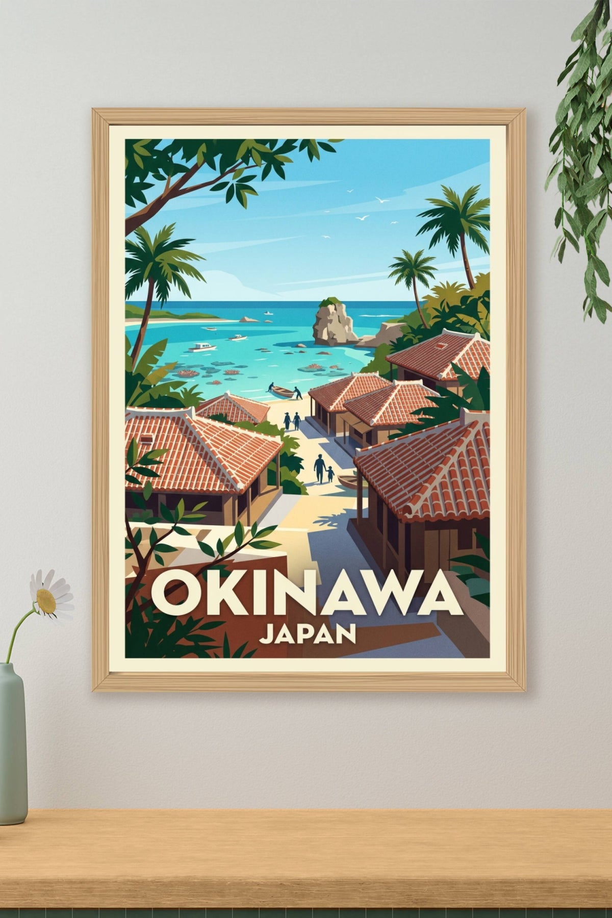 Affiche d'Okinawa, poster paysage Japonais