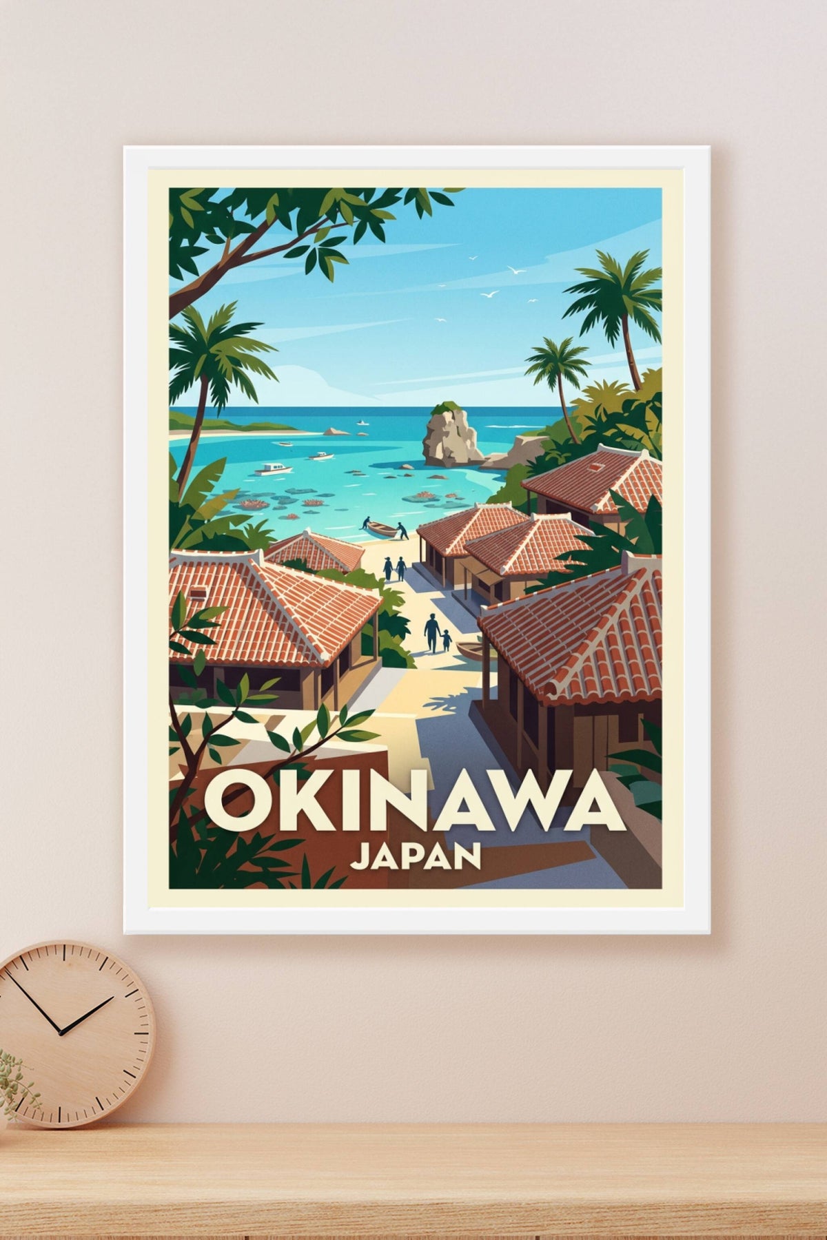 Affiche d'Okinawa, poster paysage Japonais