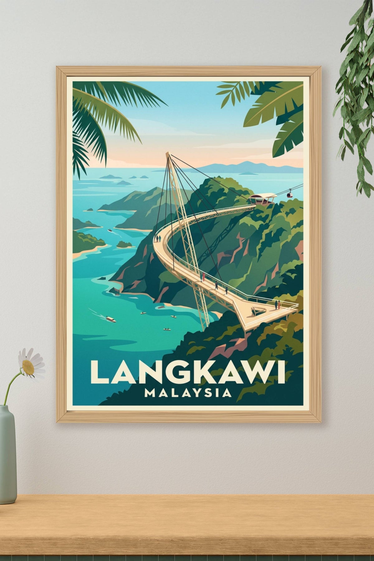 Affiche de Langkawi, poster pont suspendu