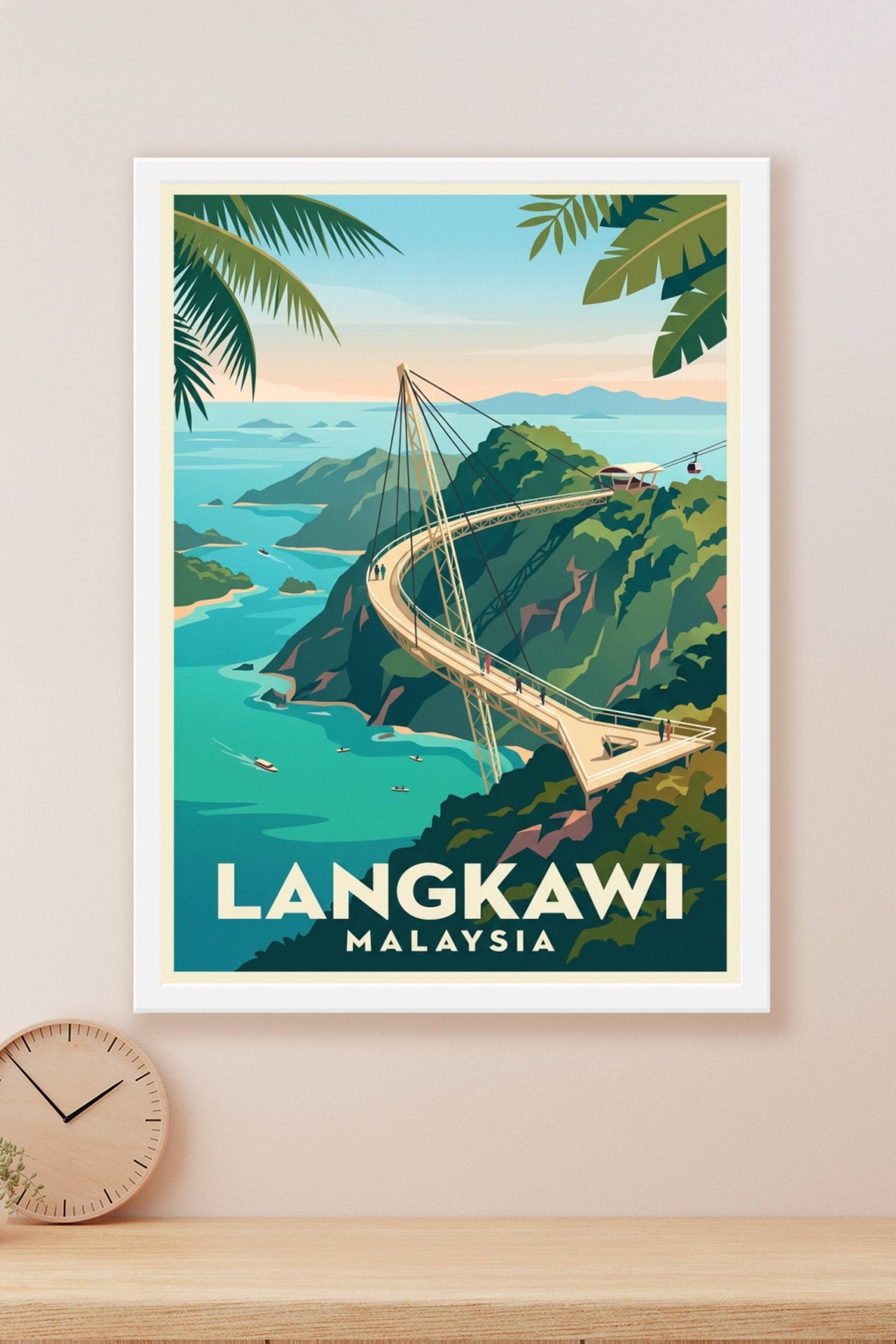 Affiche de Langkawi, poster pont suspendu