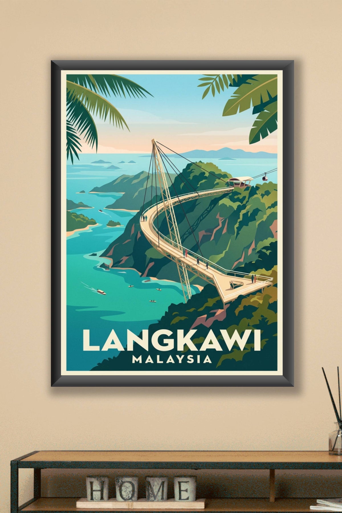 Affiche de Langkawi, poster pont suspendu