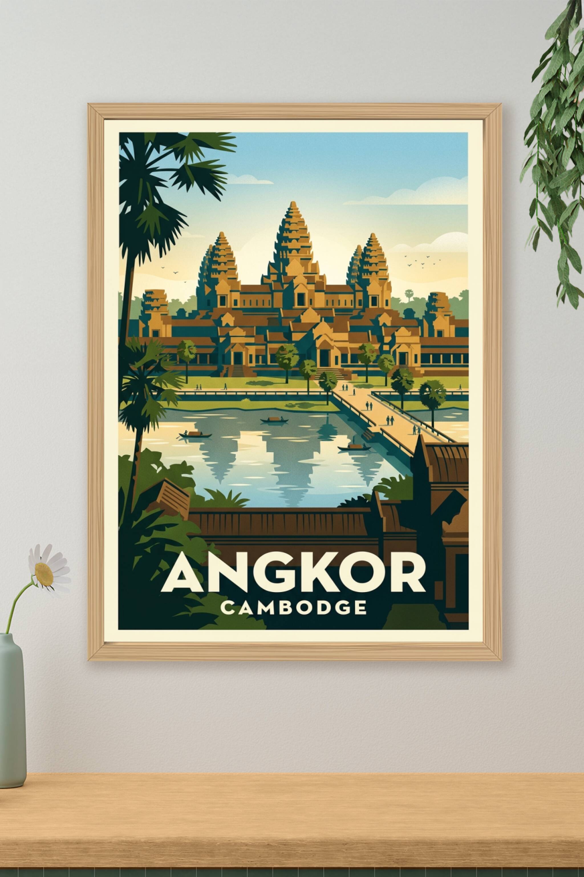 Affiche d'Angkor, poster du Cambodge | Afich