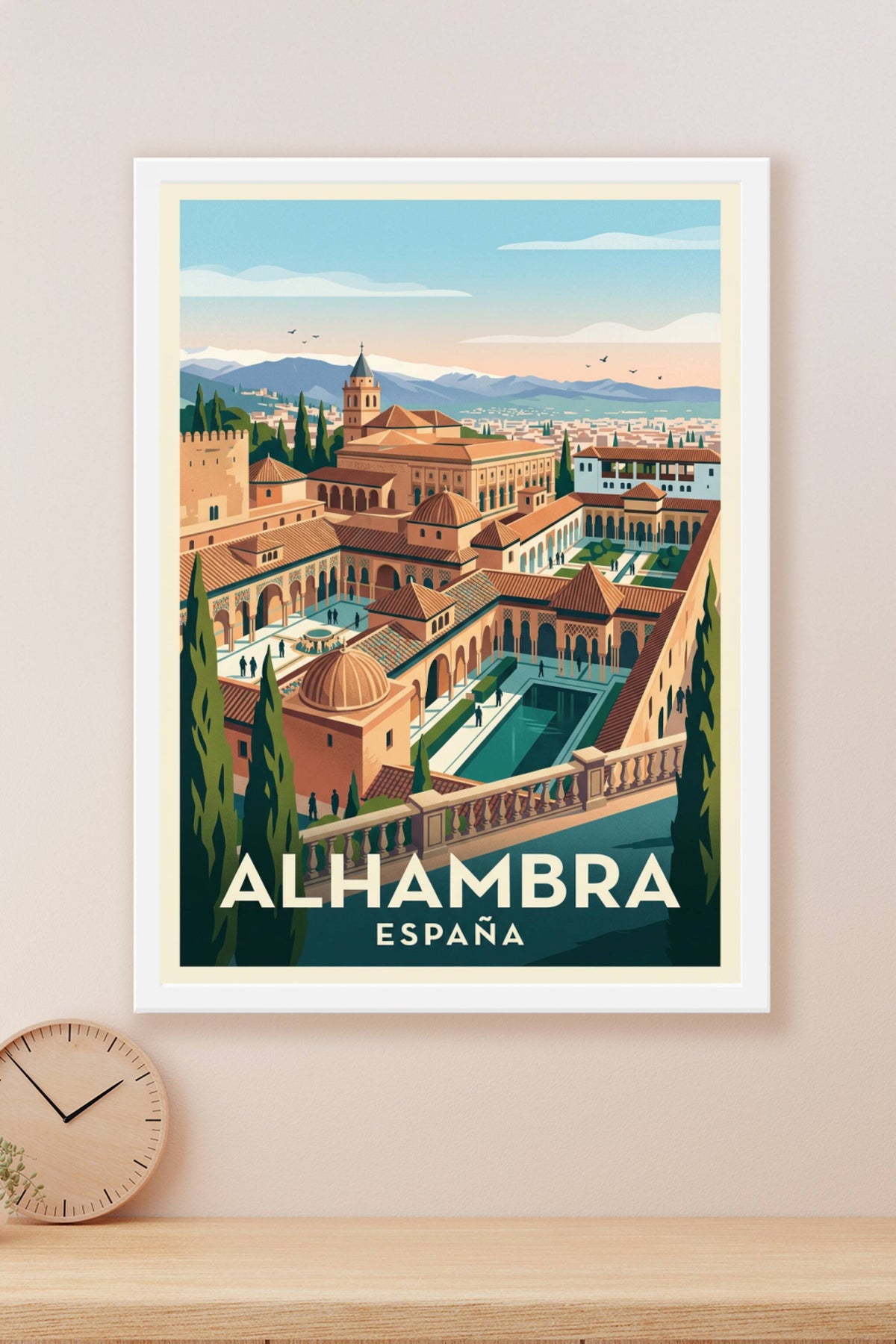 Affiche de l'Alhambra, poster palais de Grenade