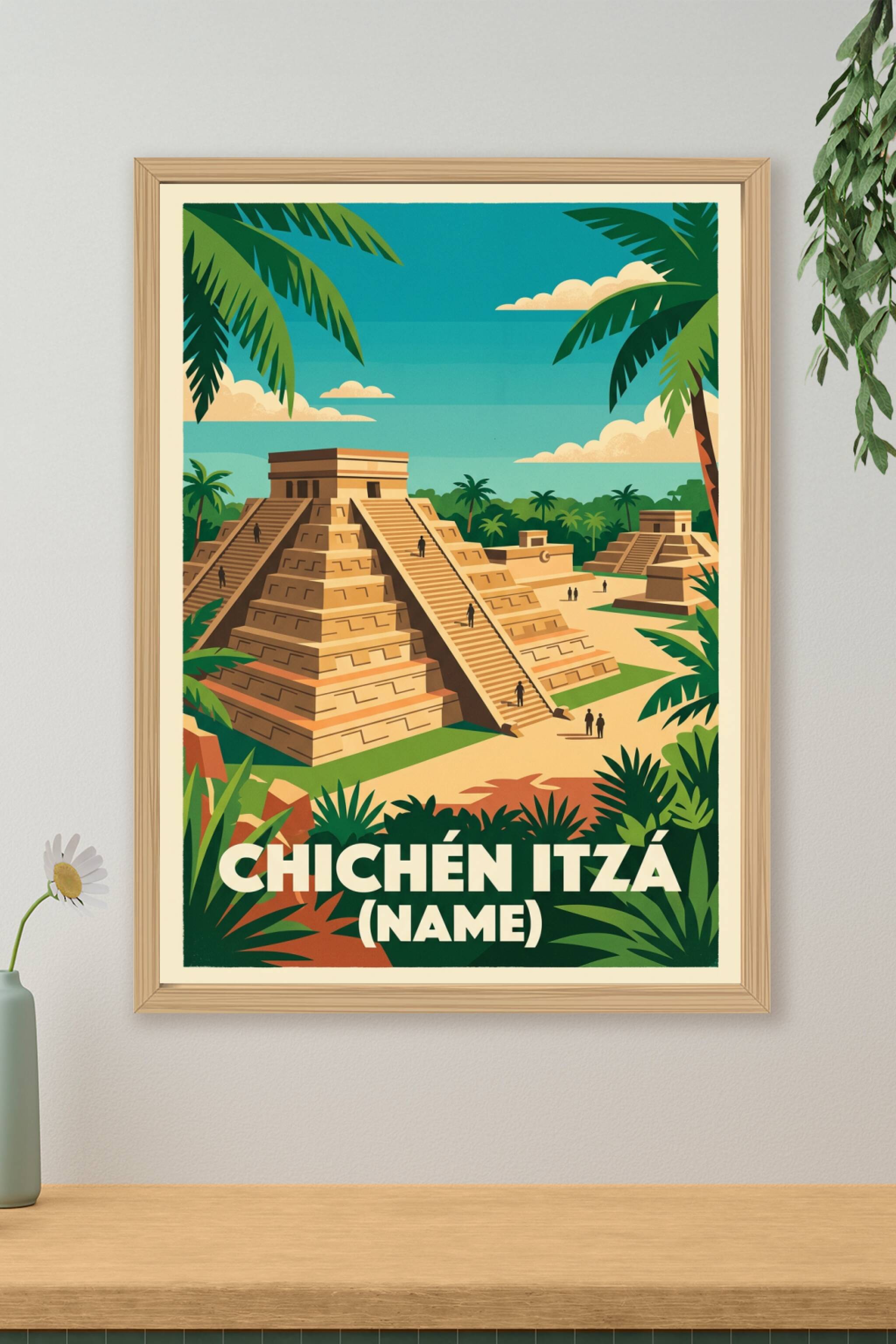 Affiche de Chichén Itzá, poster Mexique vintage | Afich