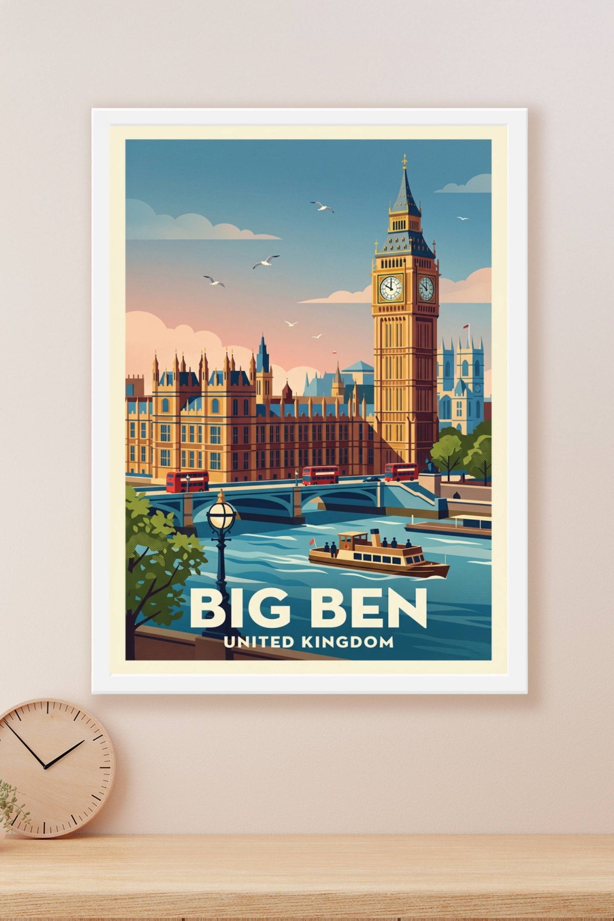 Poster Big Ben, affiche Londres décorative