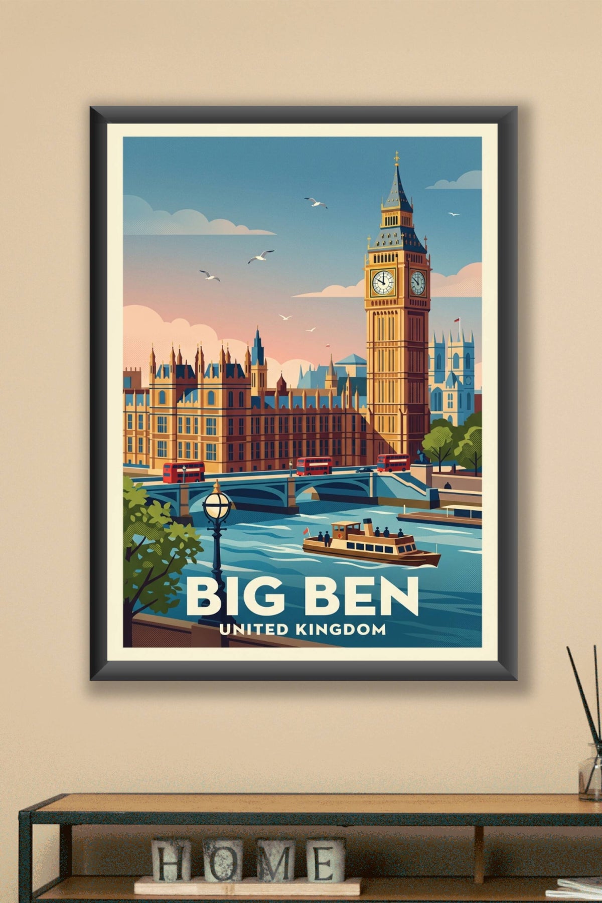 Poster Big Ben, affiche Londres décorative