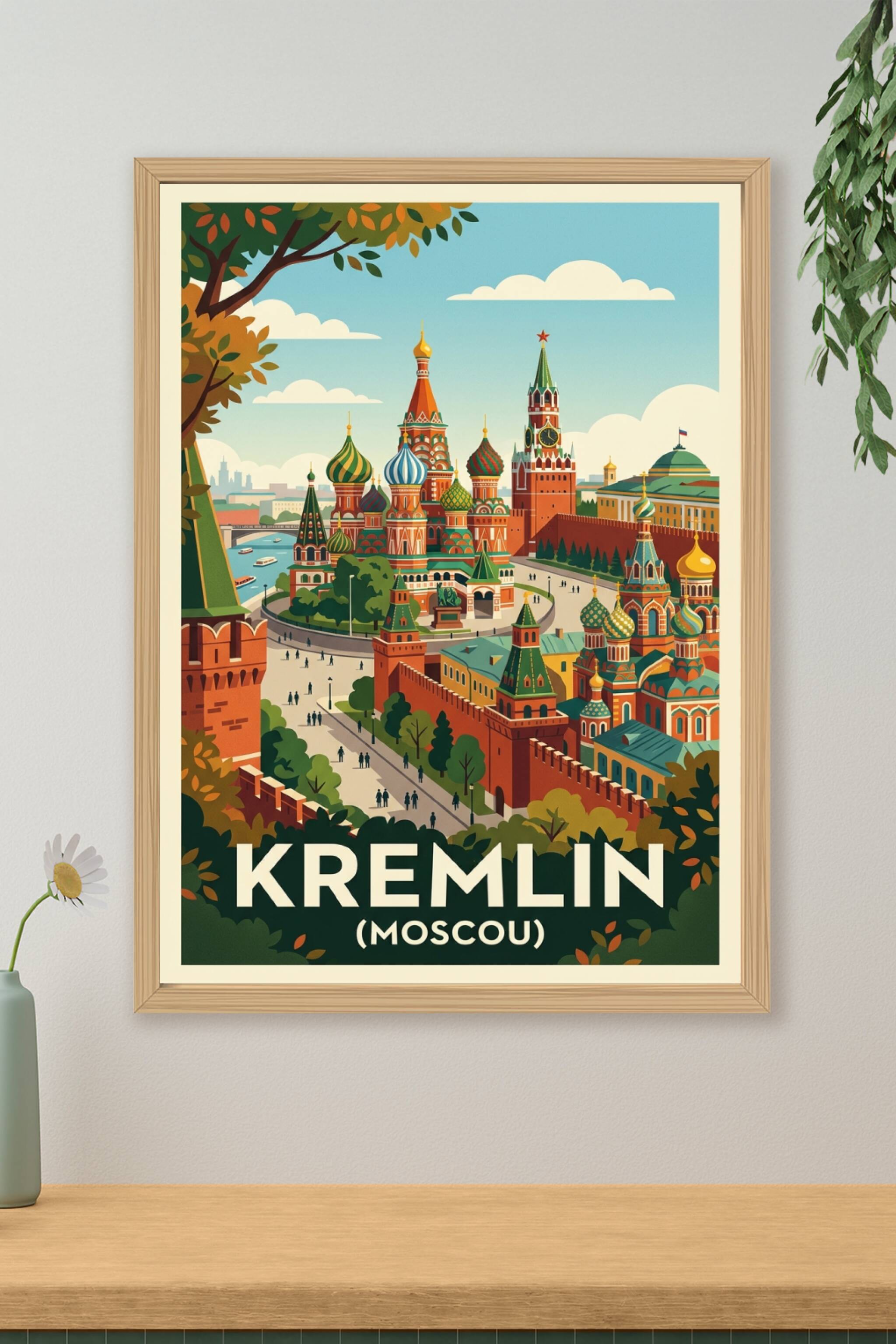 Affiche du Kremlin, poster Moscou Russie | Afich