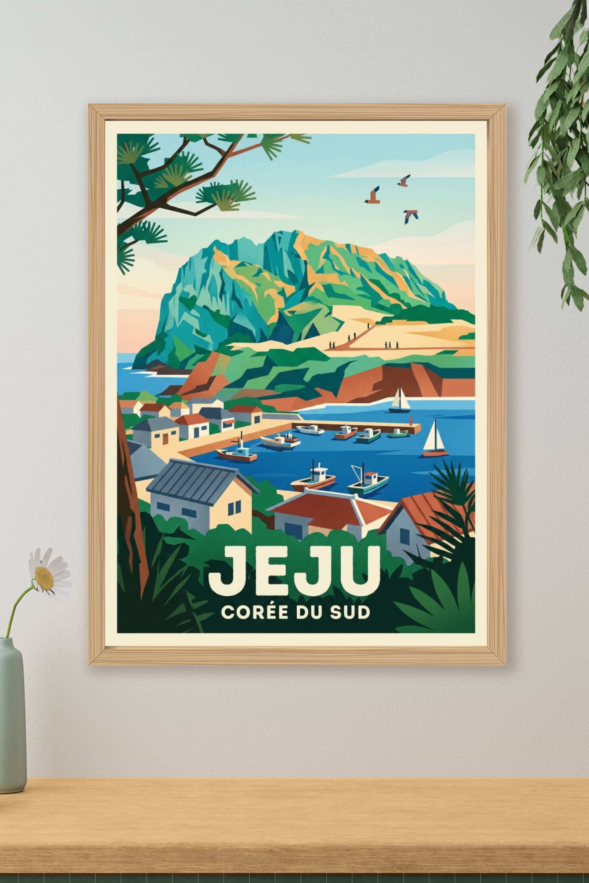 Affiche de l'île de Jeju, poster côte sauvage | Afich