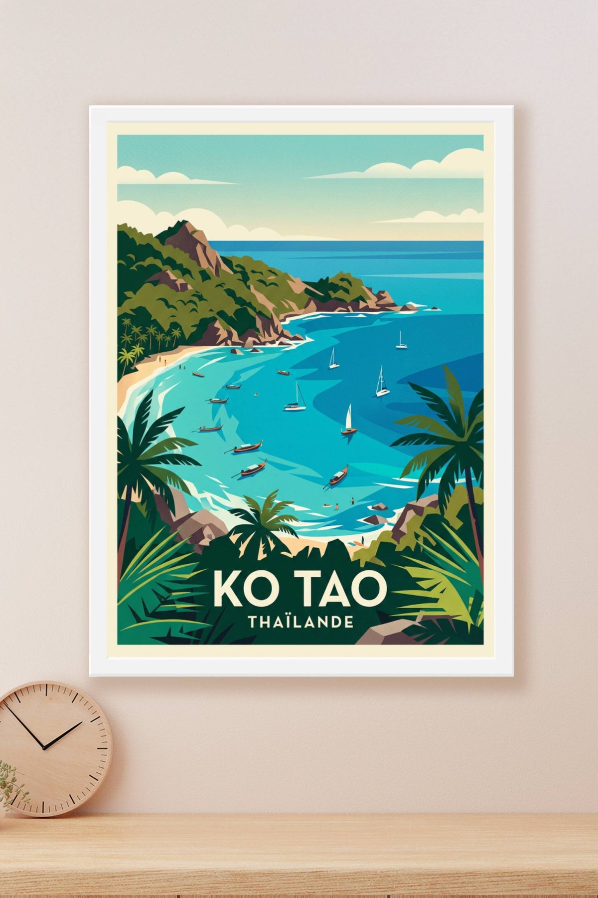 Affiche de Ko Tao, poster plage de Thaïlande