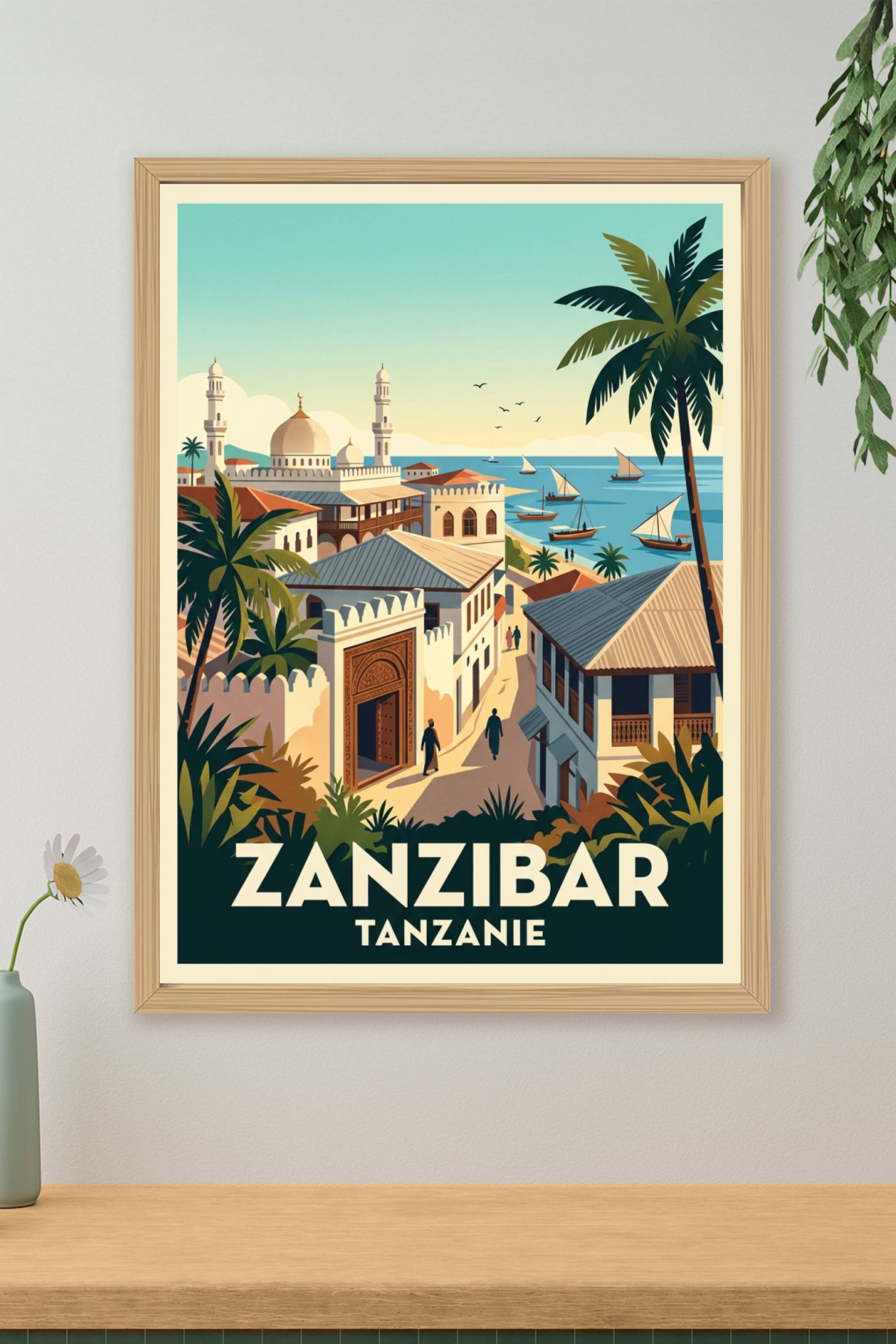 Affiche de Zanzibar, Stone Town déco | Afich