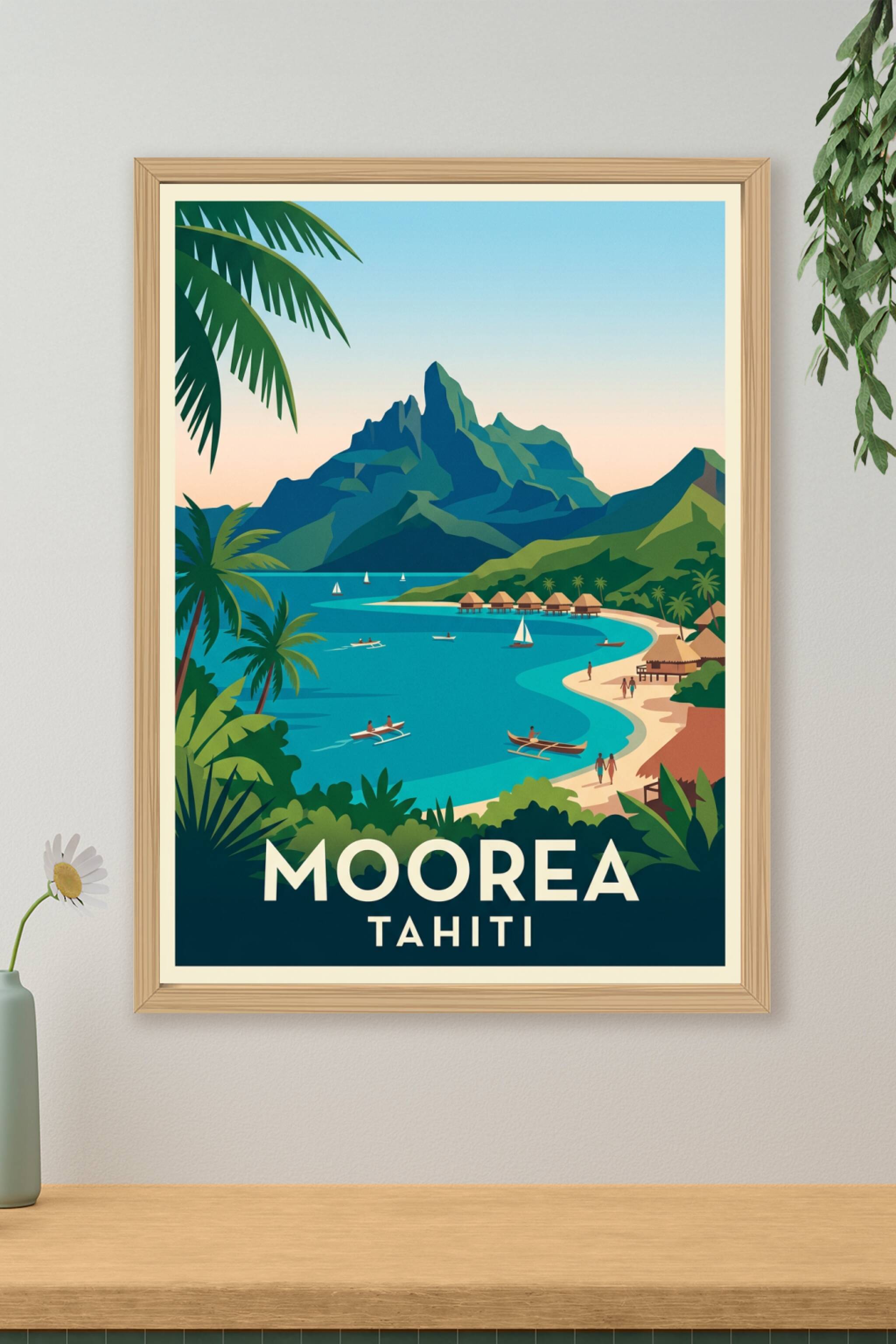 Poster de Moorea, paysage de Polynésie française | Afich