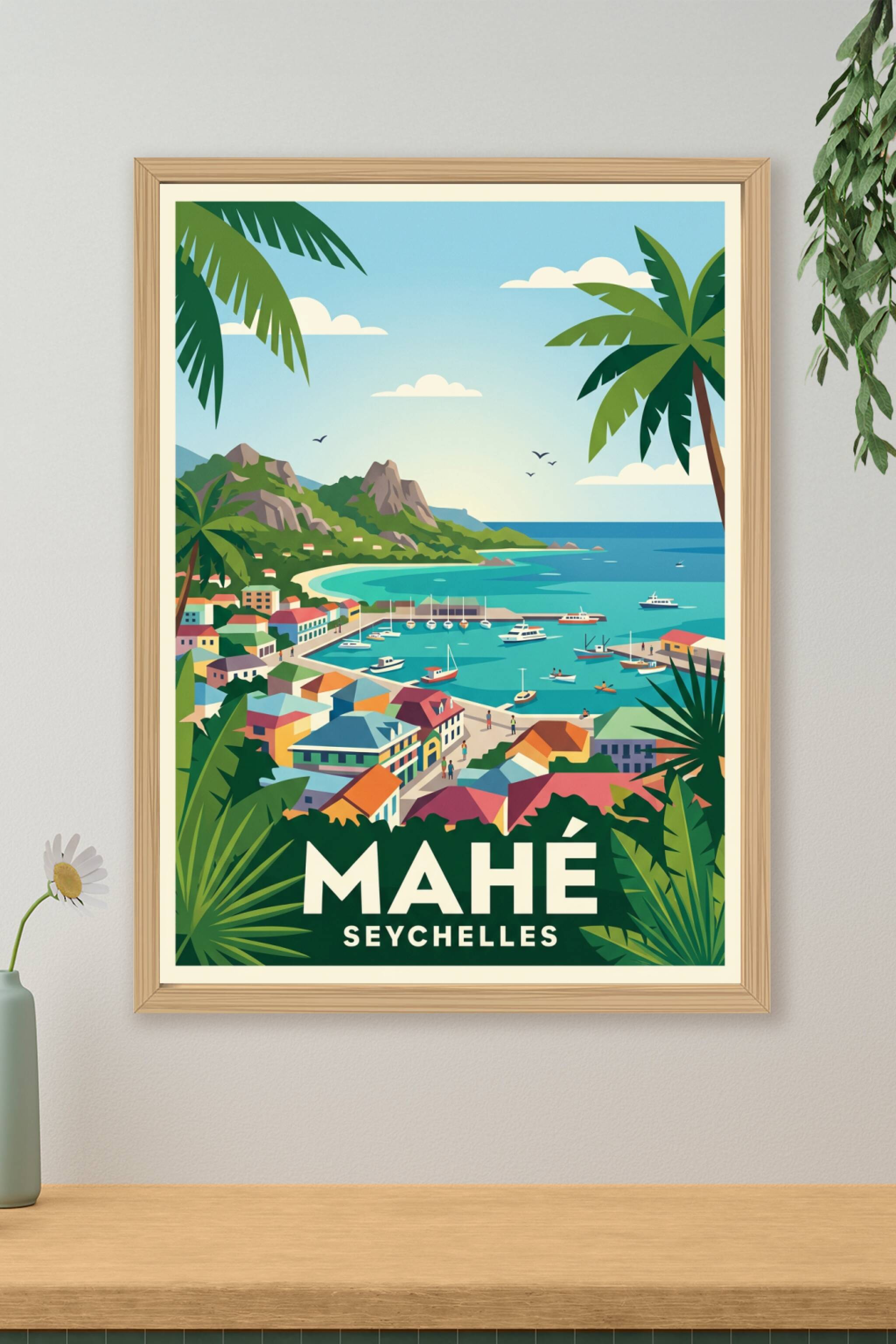 Affiche de Mahé, poster décoratif Seychelles | Afich