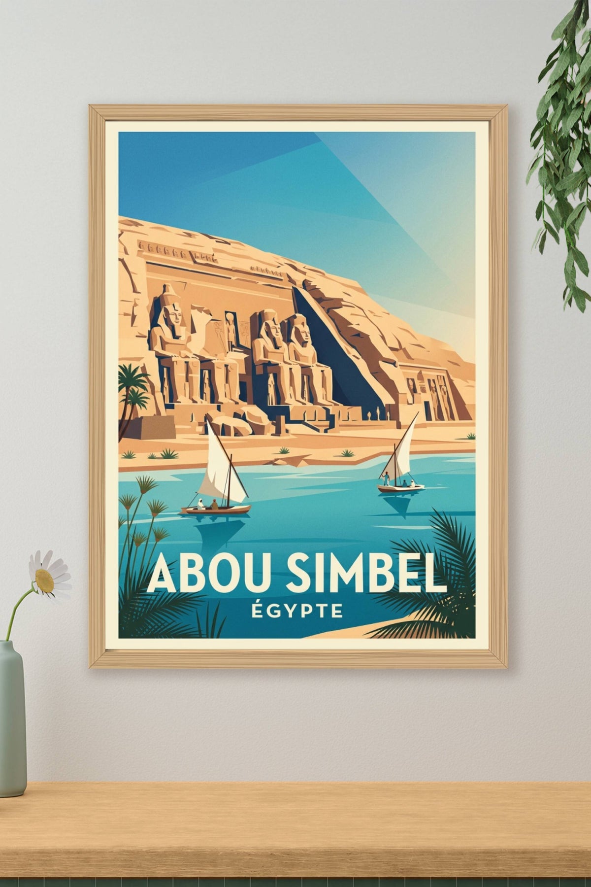 Affiche d'Abou Simbel, Égypte ancienne