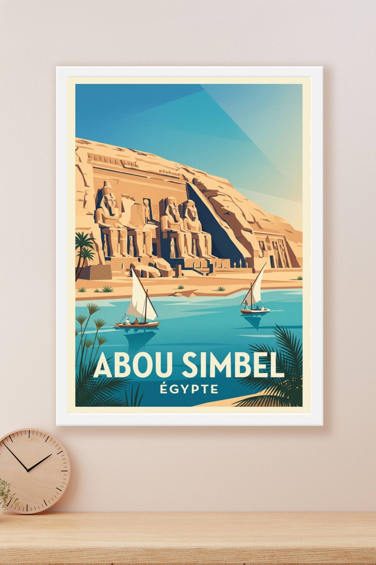 Affiche d'Abou Simbel, Égypte ancienne