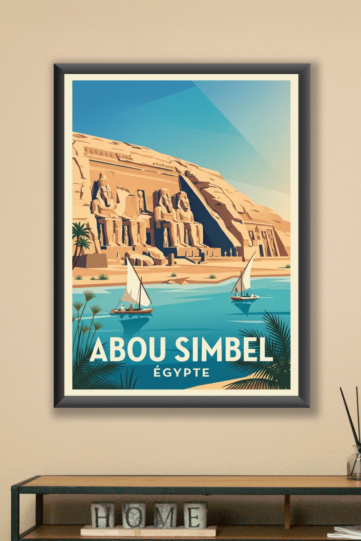 Affiche d'Abou Simbel, Égypte ancienne
