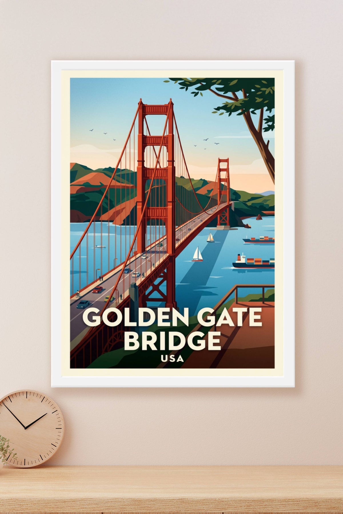 Affiche Golden Gate Bridge, pont de San Francisco
