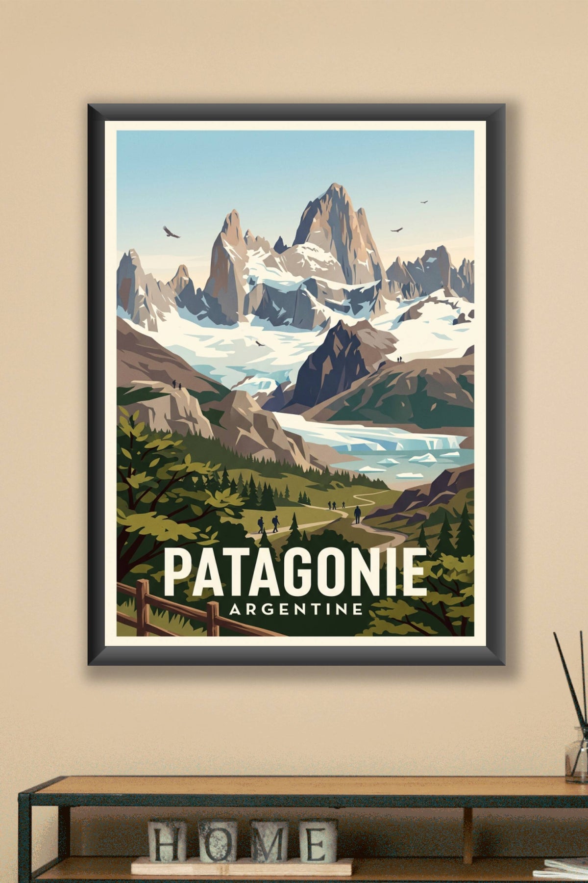 Affiche de Patagonie, poster paysages d'Argentine