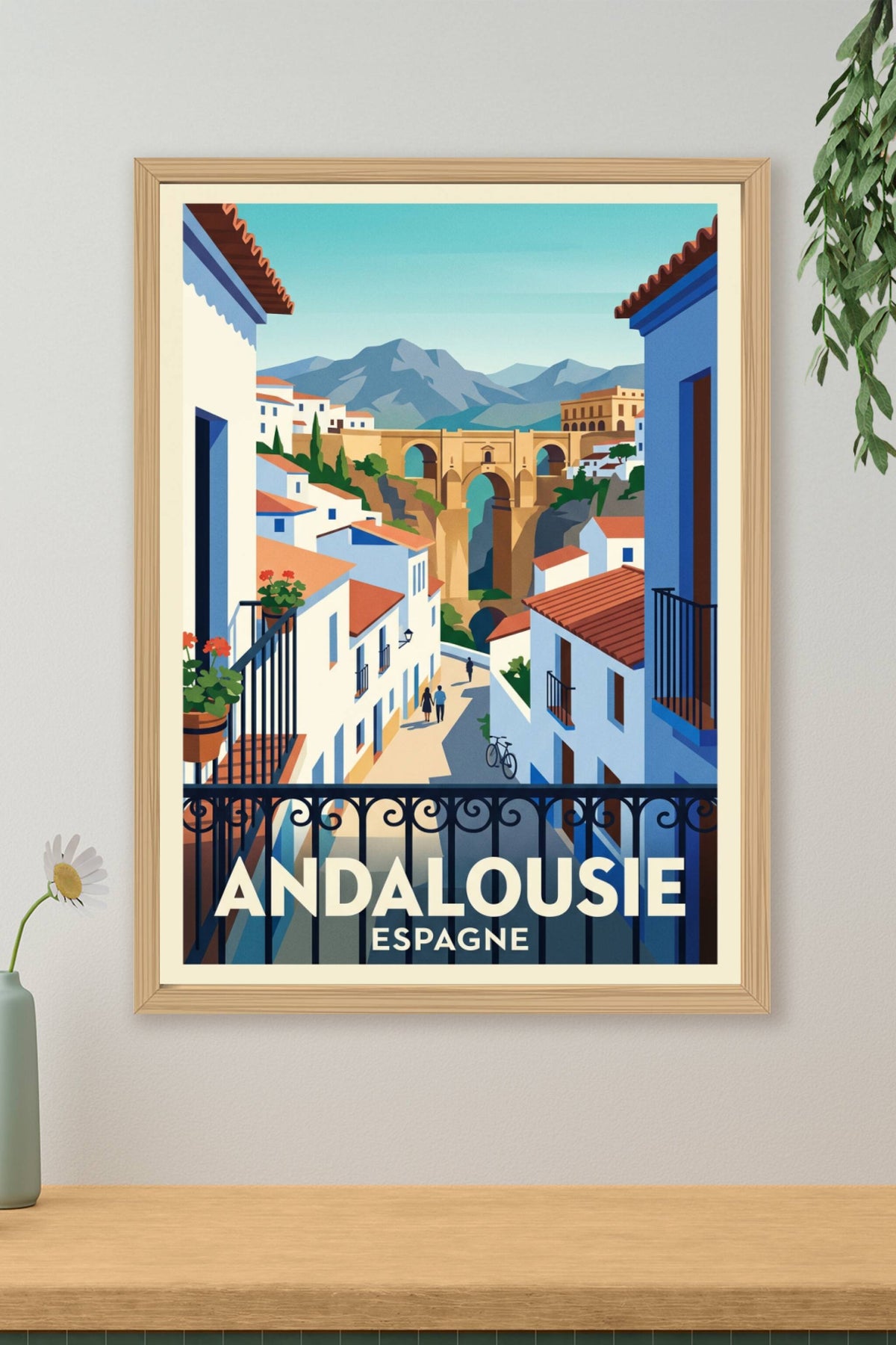 Affiche d'Andalousie, poster pont de Ronda