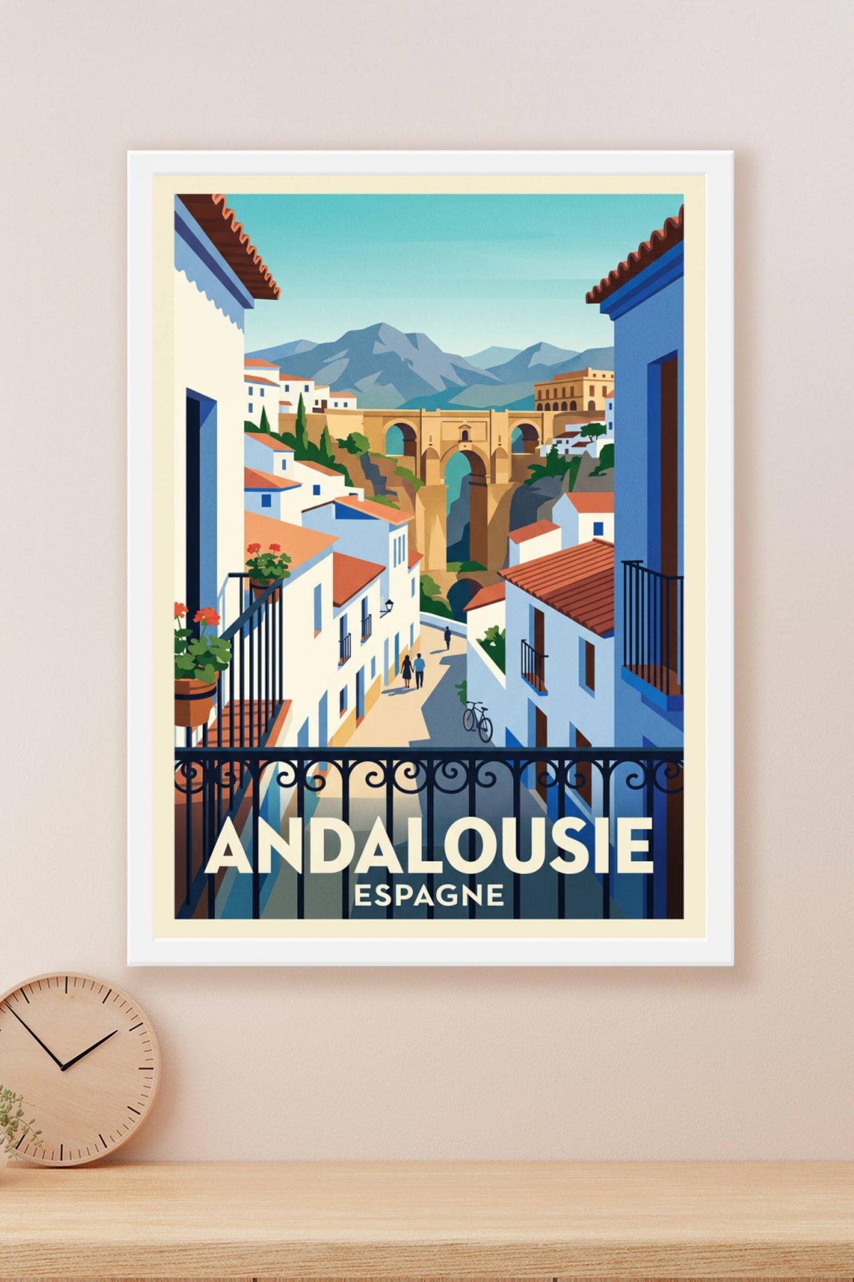 Affiche d'Andalousie, poster pont de Ronda