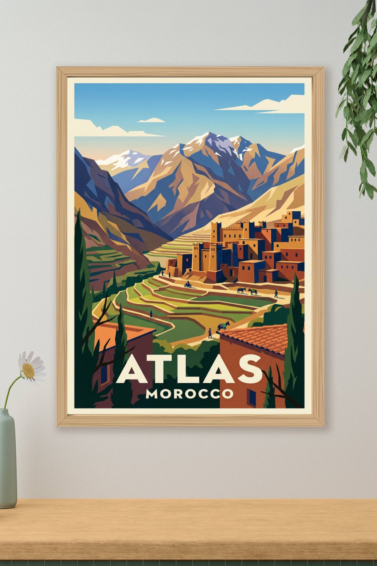 Affiche de l'Atlas, poster villages berbères