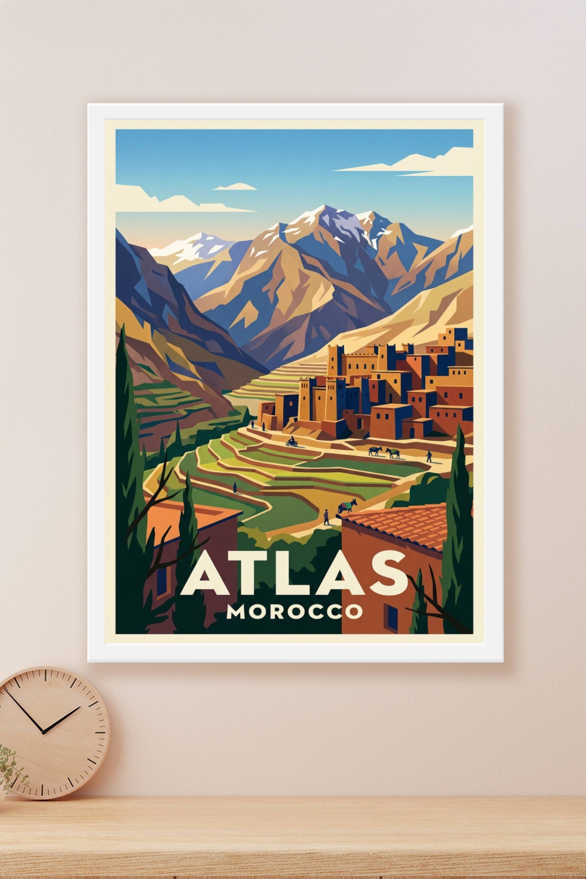Affiche de l'Atlas, poster villages berbères