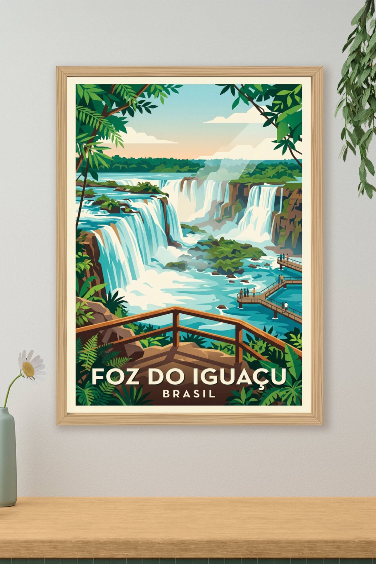 Affiche de Foz do Iguaçu, poster chutes d'eau