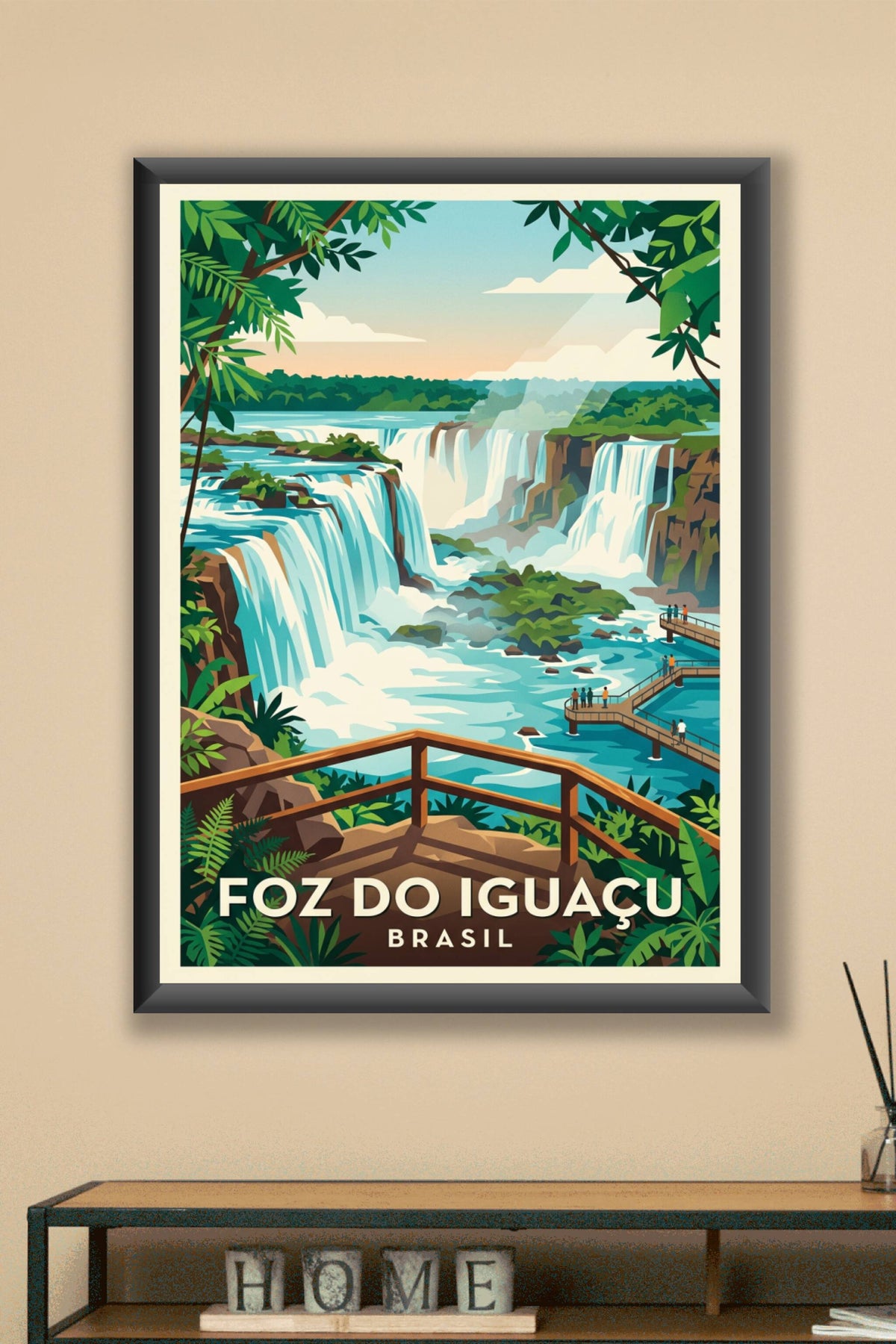 Affiche de Foz do Iguaçu, poster chutes d'eau
