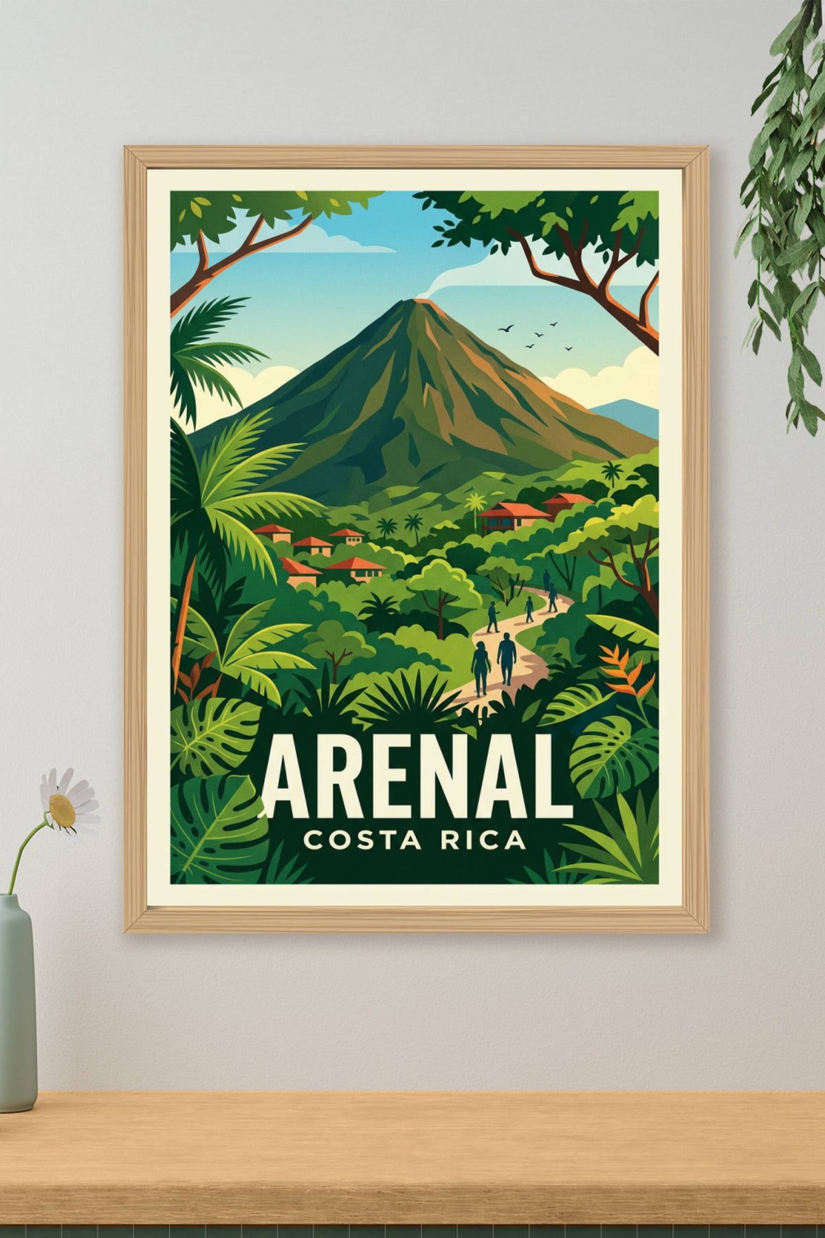 Affiche du Costa Rica, volcan Arenal