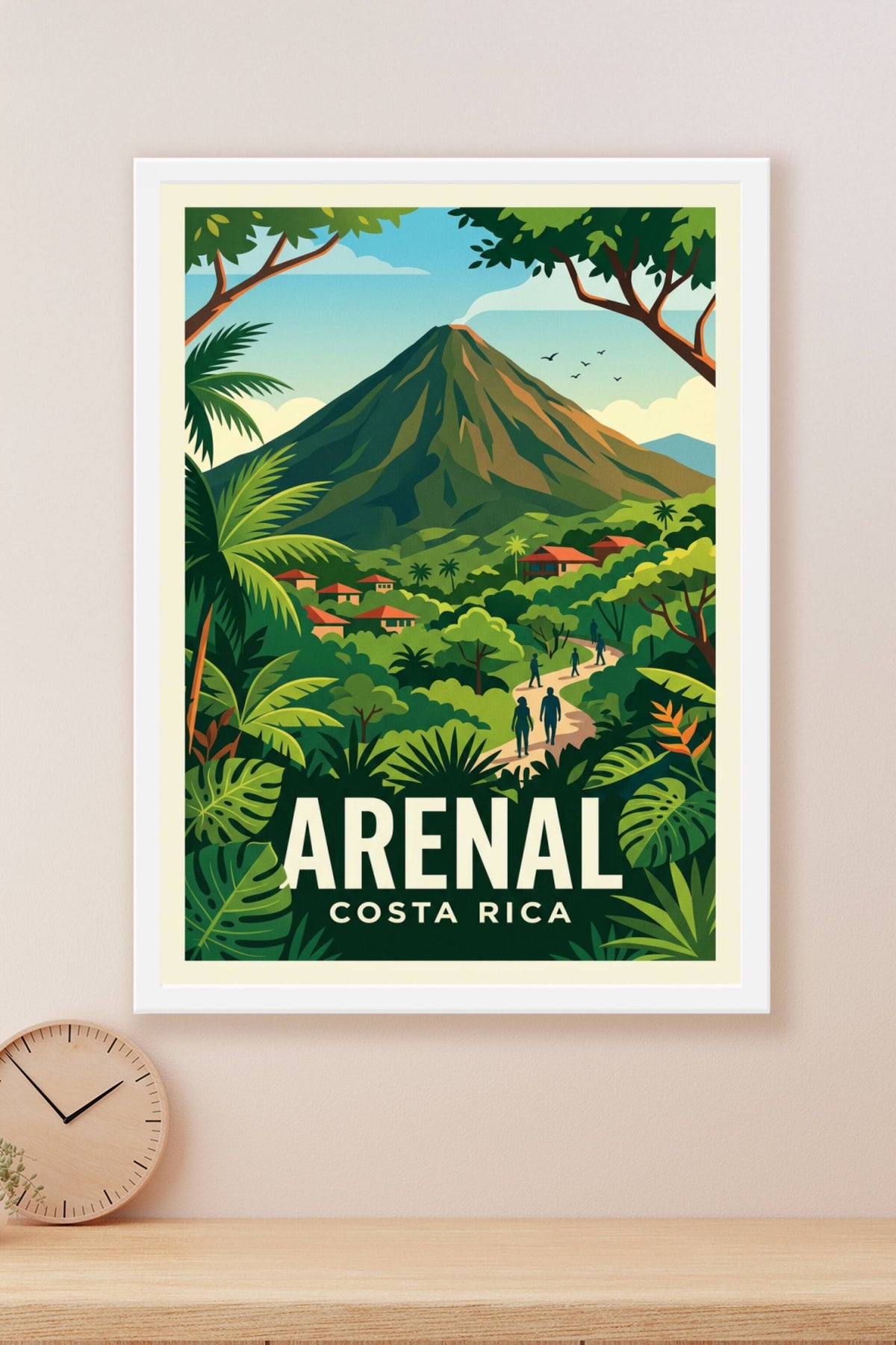 Affiche du Costa Rica, volcan Arenal