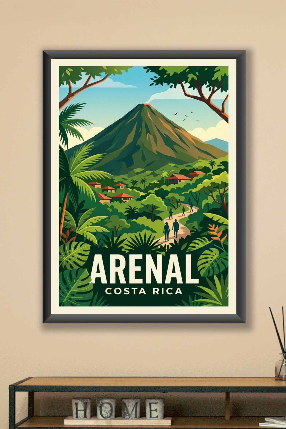 Affiche du Costa Rica, volcan Arenal