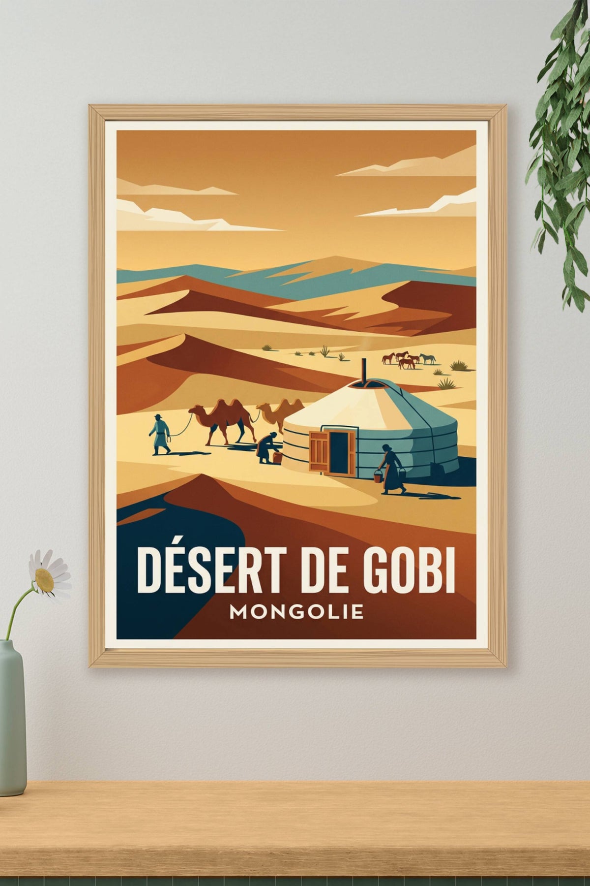Affiche du Désert de Gobi, poster Mongolie