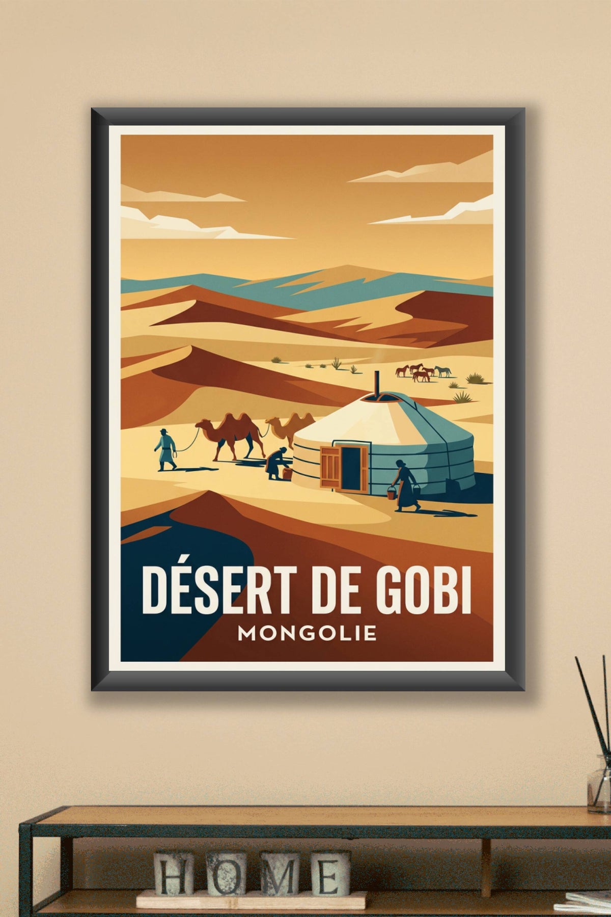 Affiche du Désert de Gobi, poster Mongolie