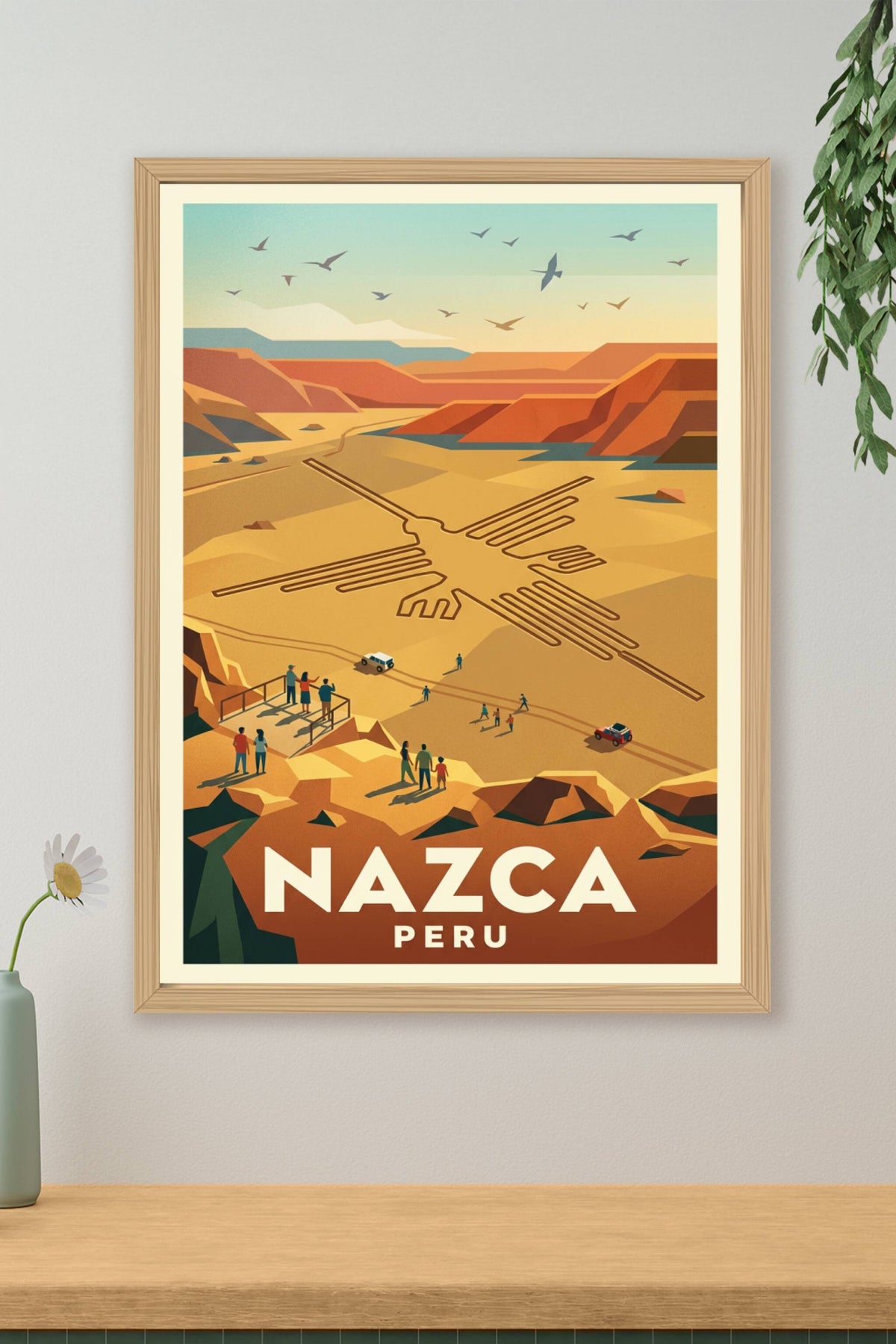 Affiche de Nazca, poster colibri du Pérou