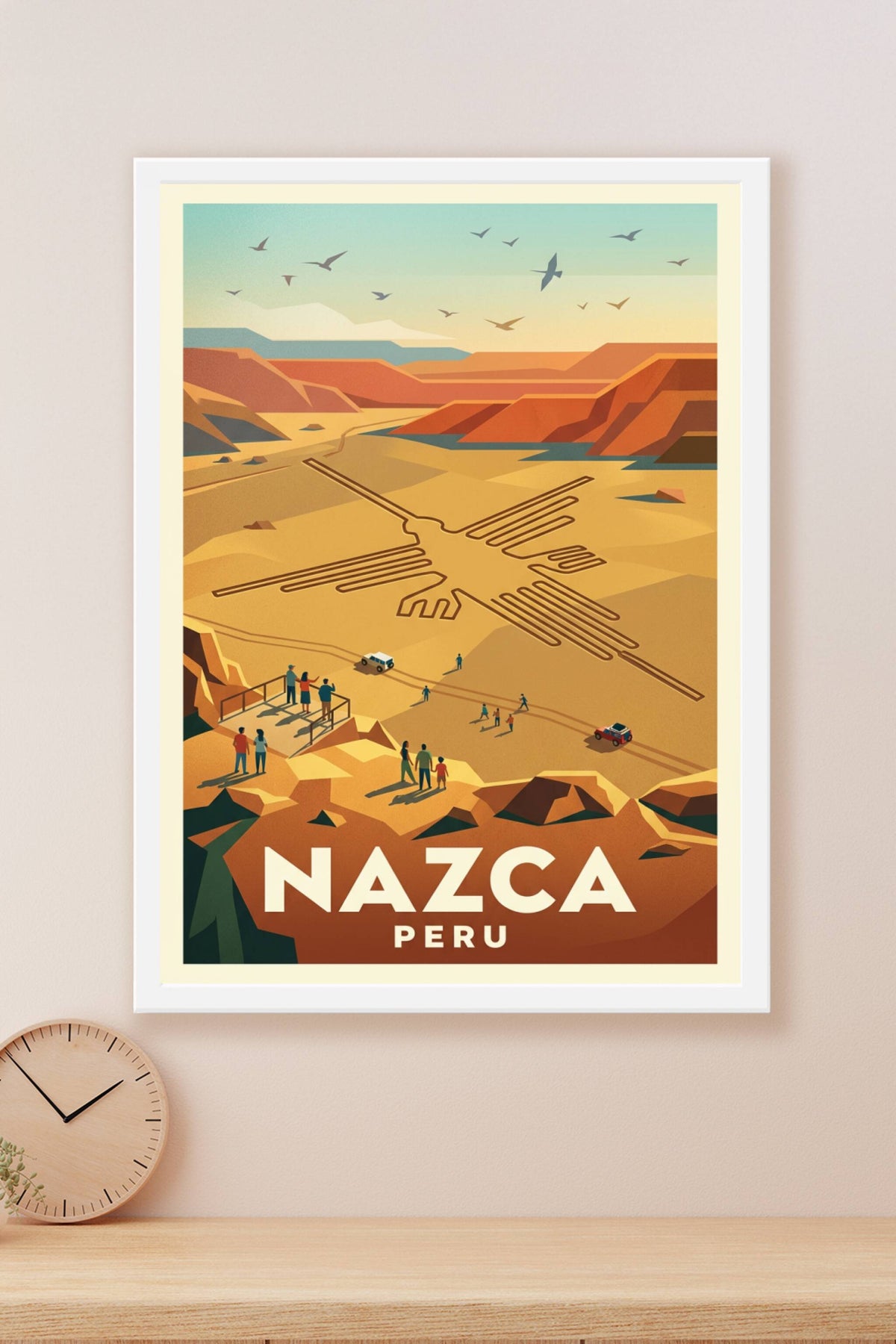 Affiche de Nazca, poster colibri du Pérou