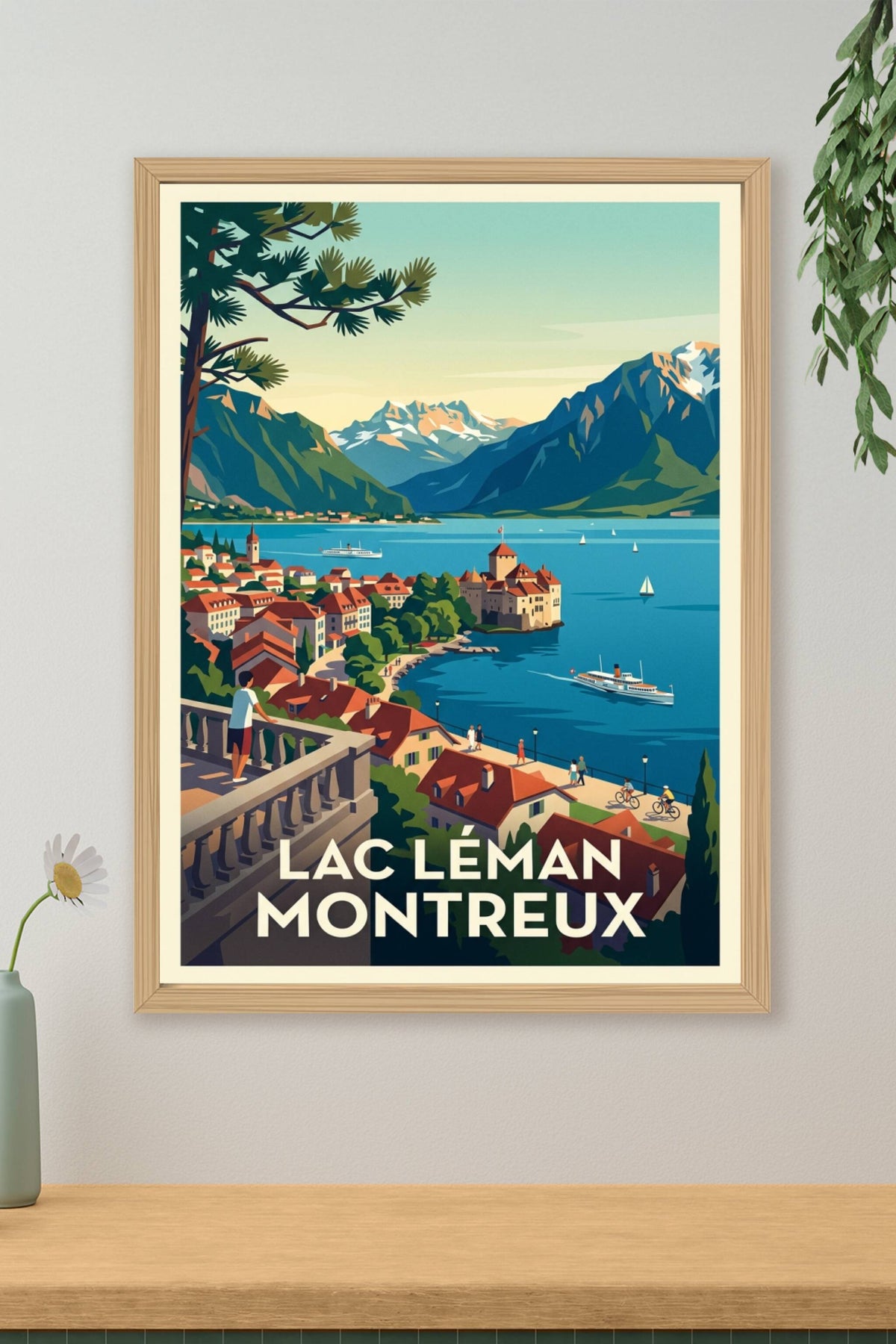 Poster du Lac Léman, Montreux Suisse