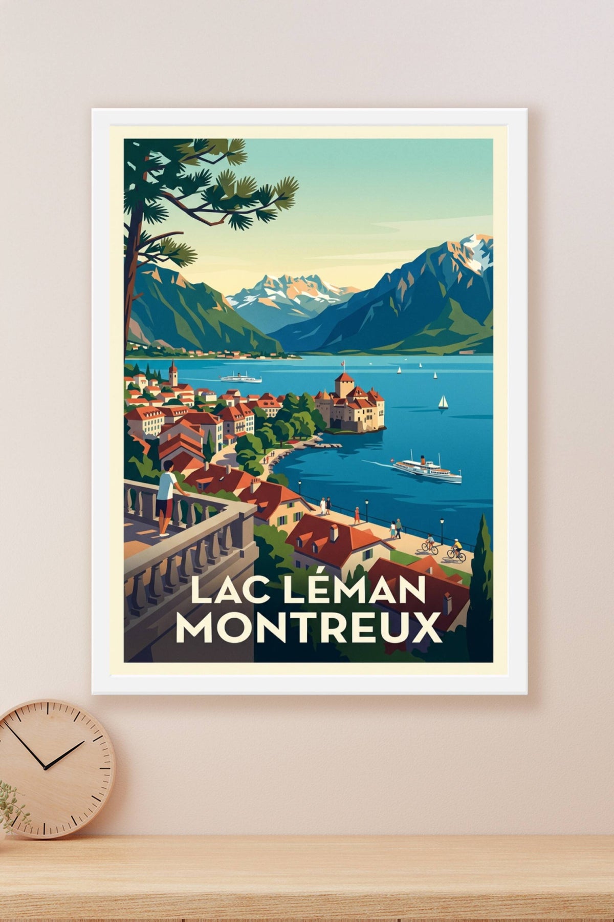 Poster du Lac Léman, Montreux Suisse