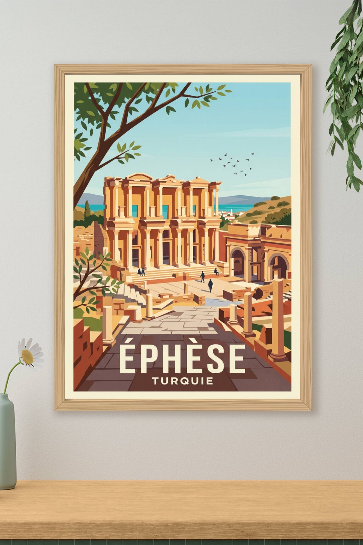 Affiche d'Éphèse, poster bibliothèque de Celsus