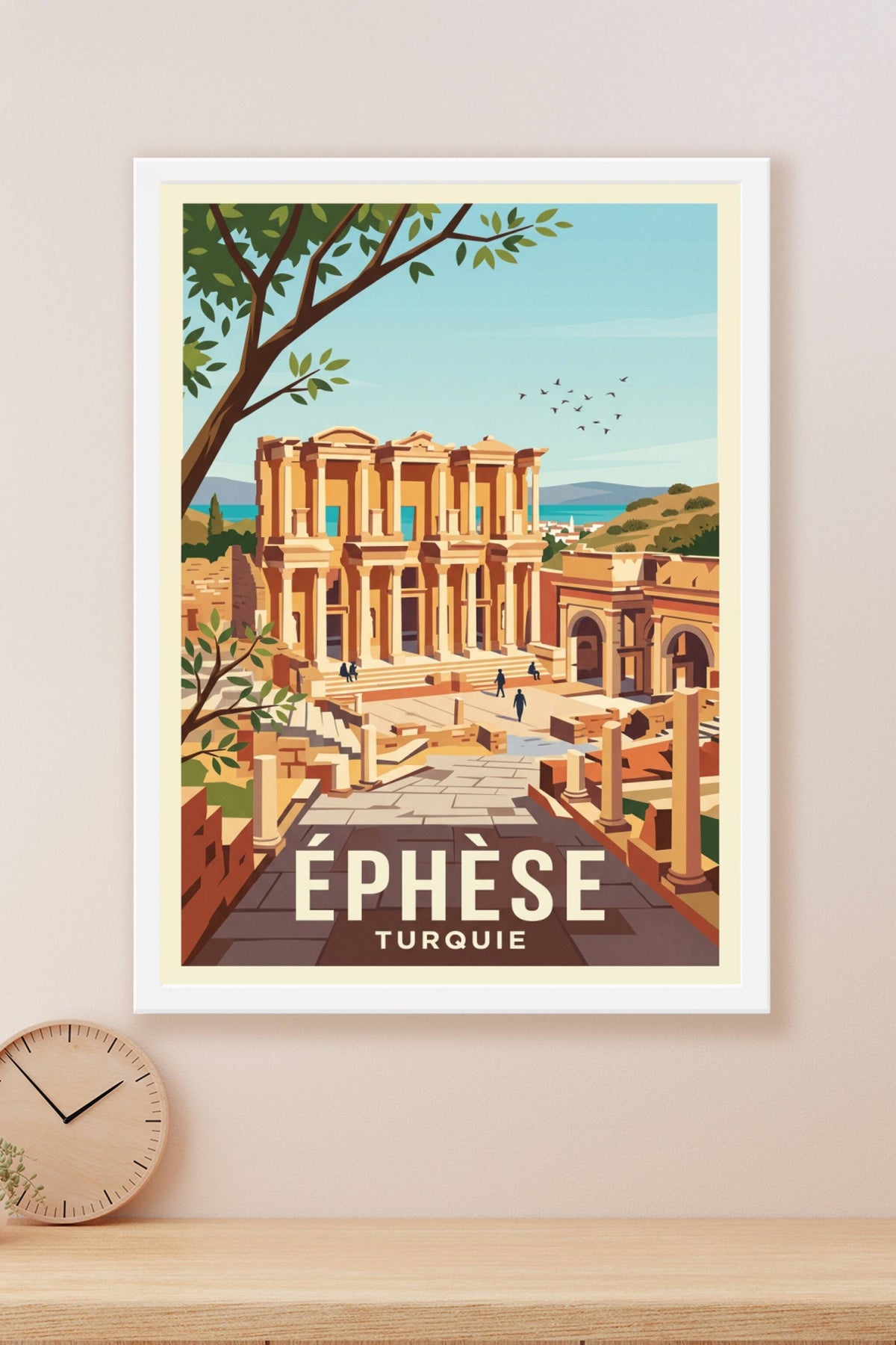 Affiche d'Éphèse, poster bibliothèque de Celsus