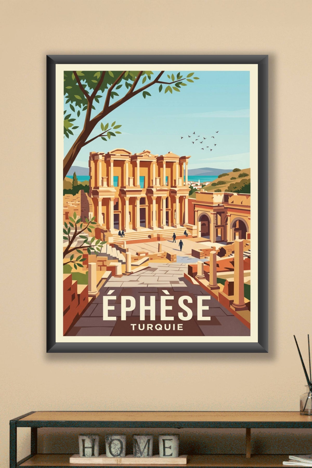 Affiche d'Éphèse, poster bibliothèque de Celsus