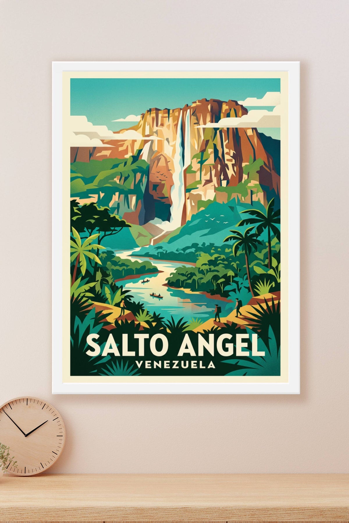 Affiche Salto Angel, Venezuela vintage