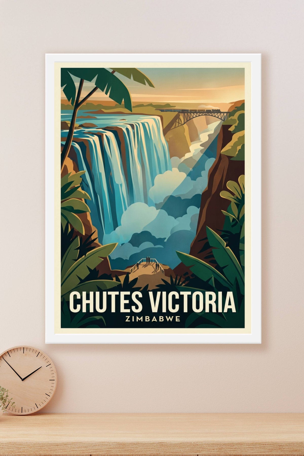 Affiche des Chutes Victoria, poster vintage