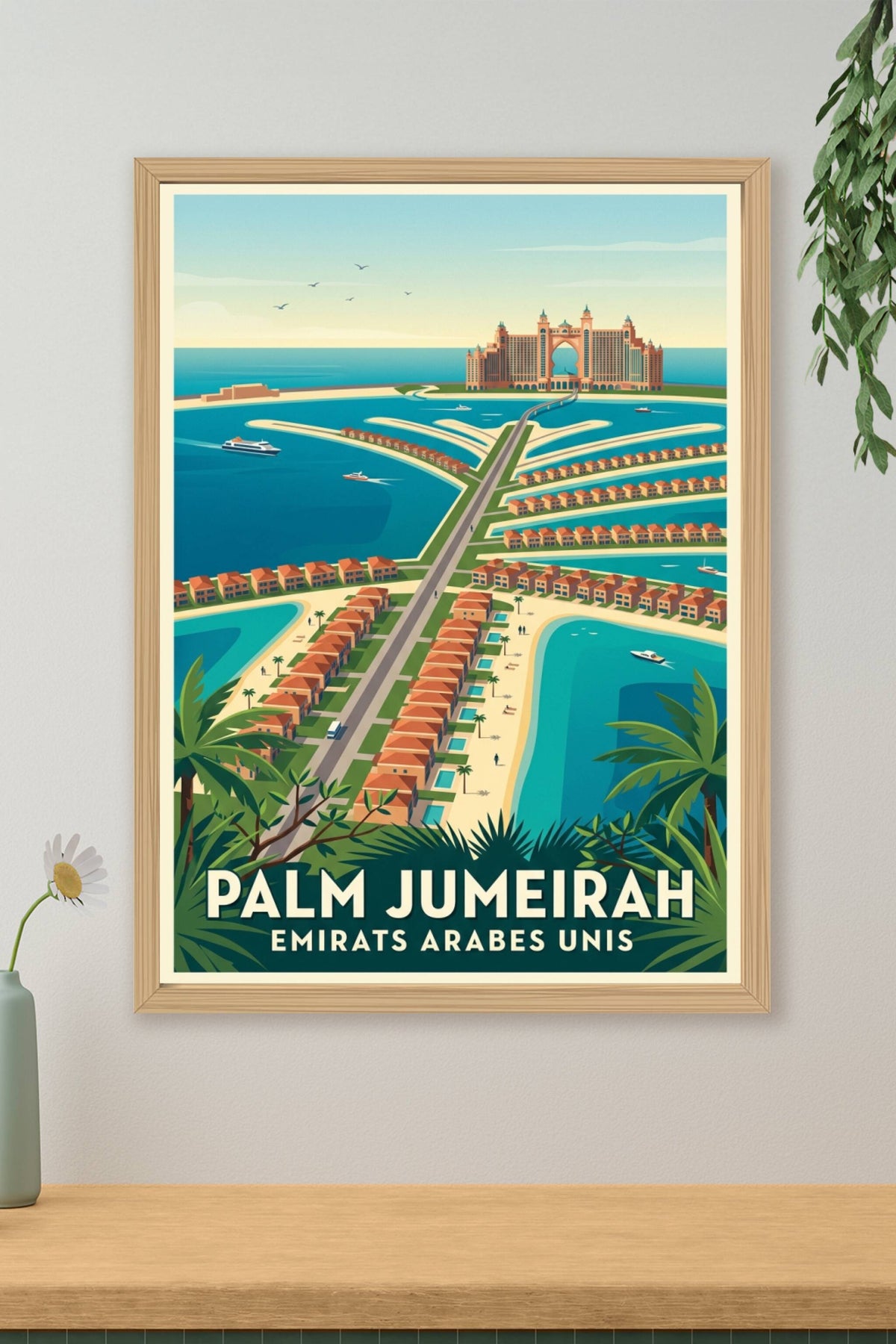 Affiche de Palm Jumeirah, poster hôtel Atlantis