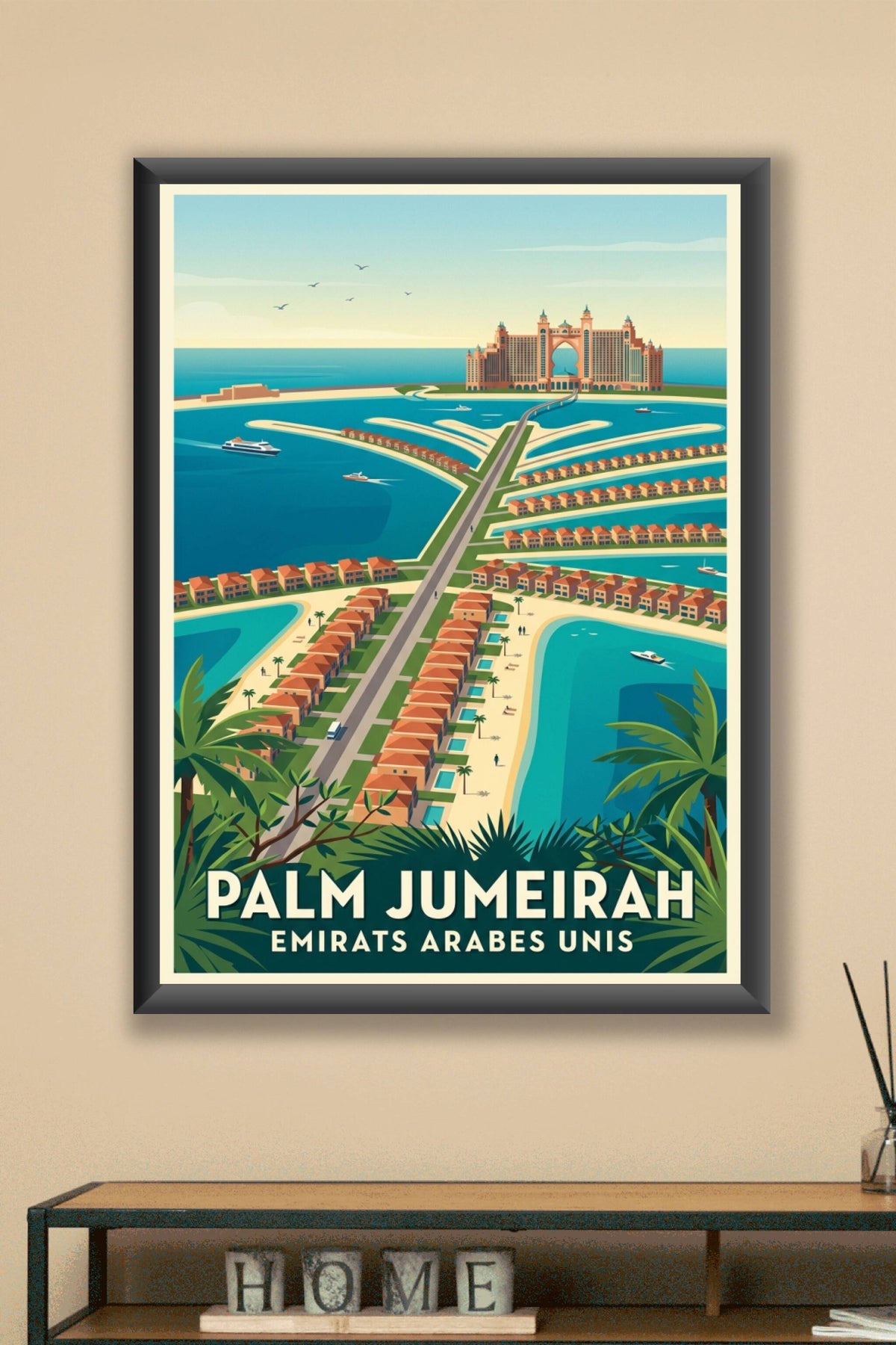 Affiche de Palm Jumeirah, poster hôtel Atlantis