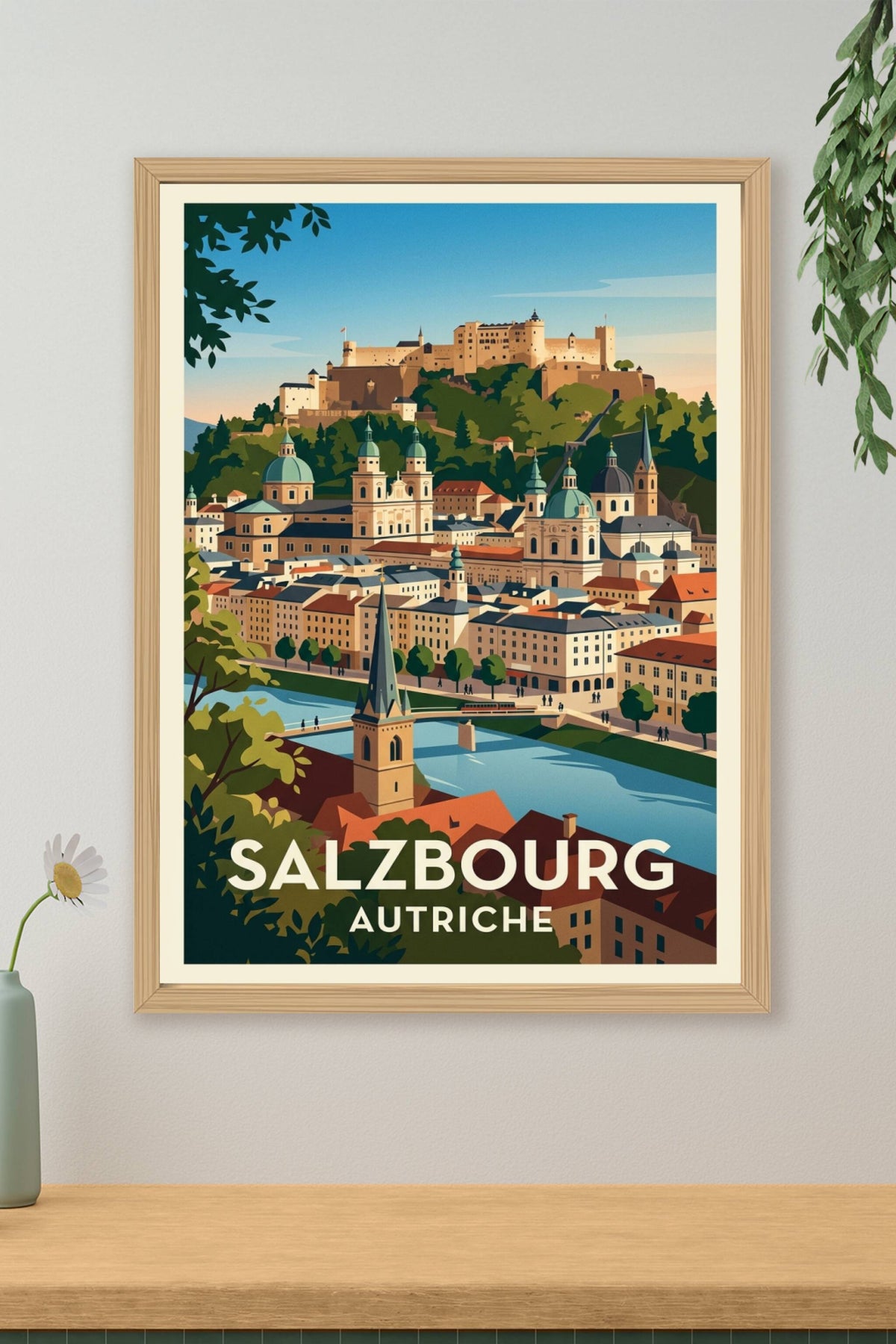 Poster de Salzbourg, affiche Autriche