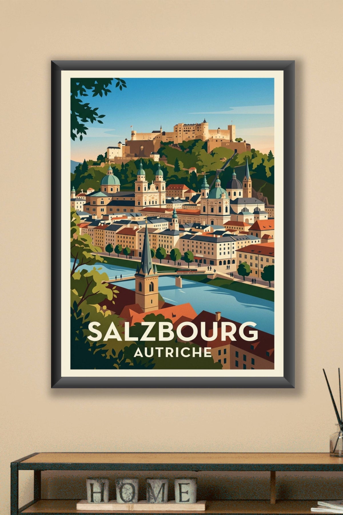 Poster de Salzbourg, affiche Autriche