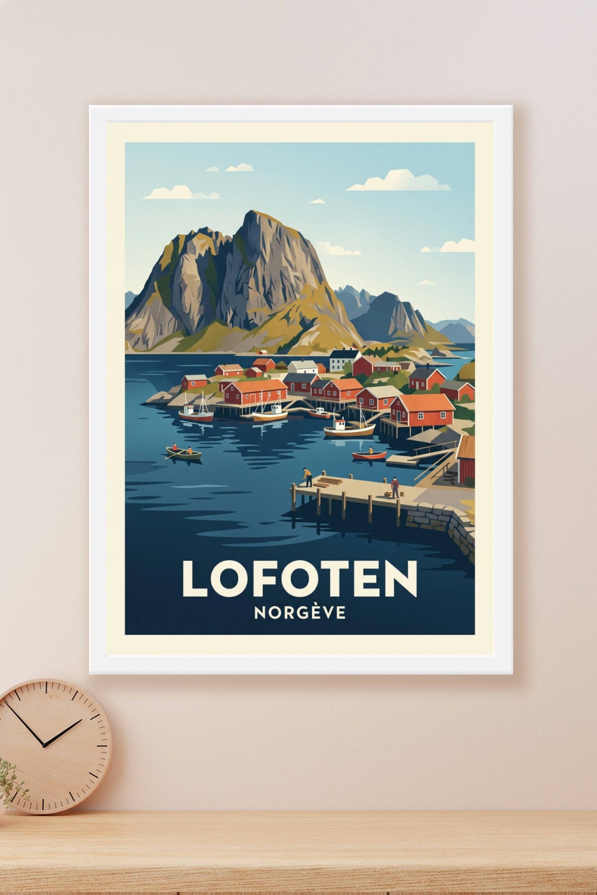 Affiche des Lofoten, Reine Norvège