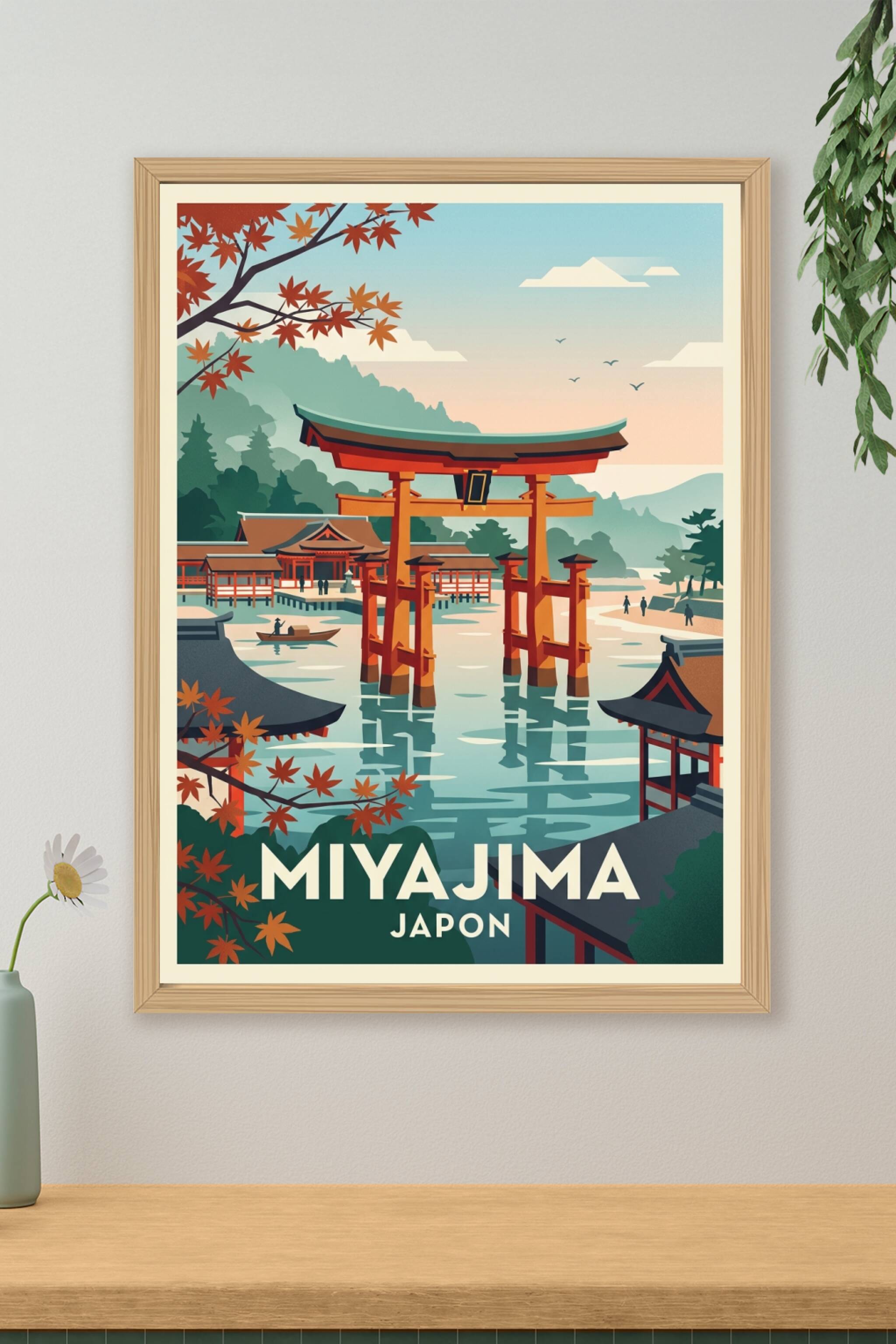 Affiche de Miyajima, poster sanctuaire Itsukushima